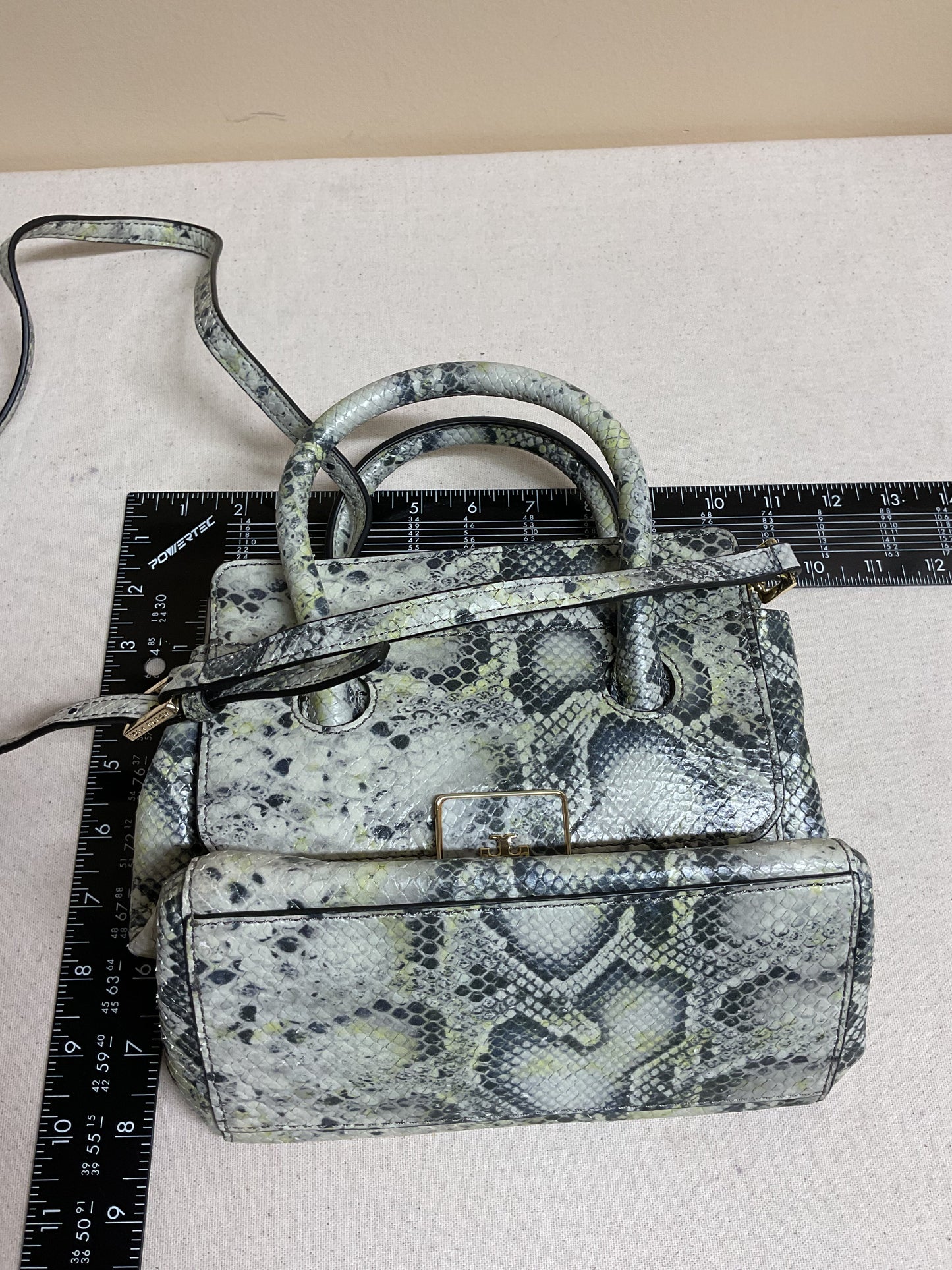 Handbag Designer By Tory Burch In Snakeskin Print, Size:Small