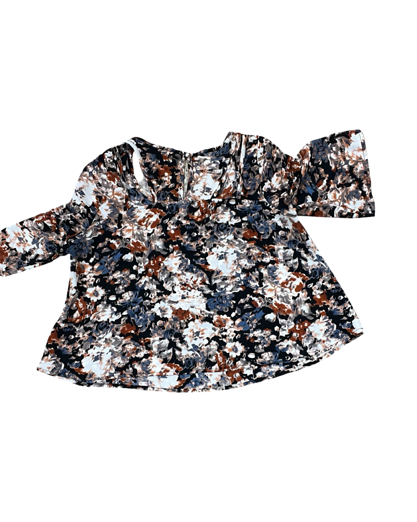 Top Ss By Clothes Mentor In Floral Print, Size:Xs