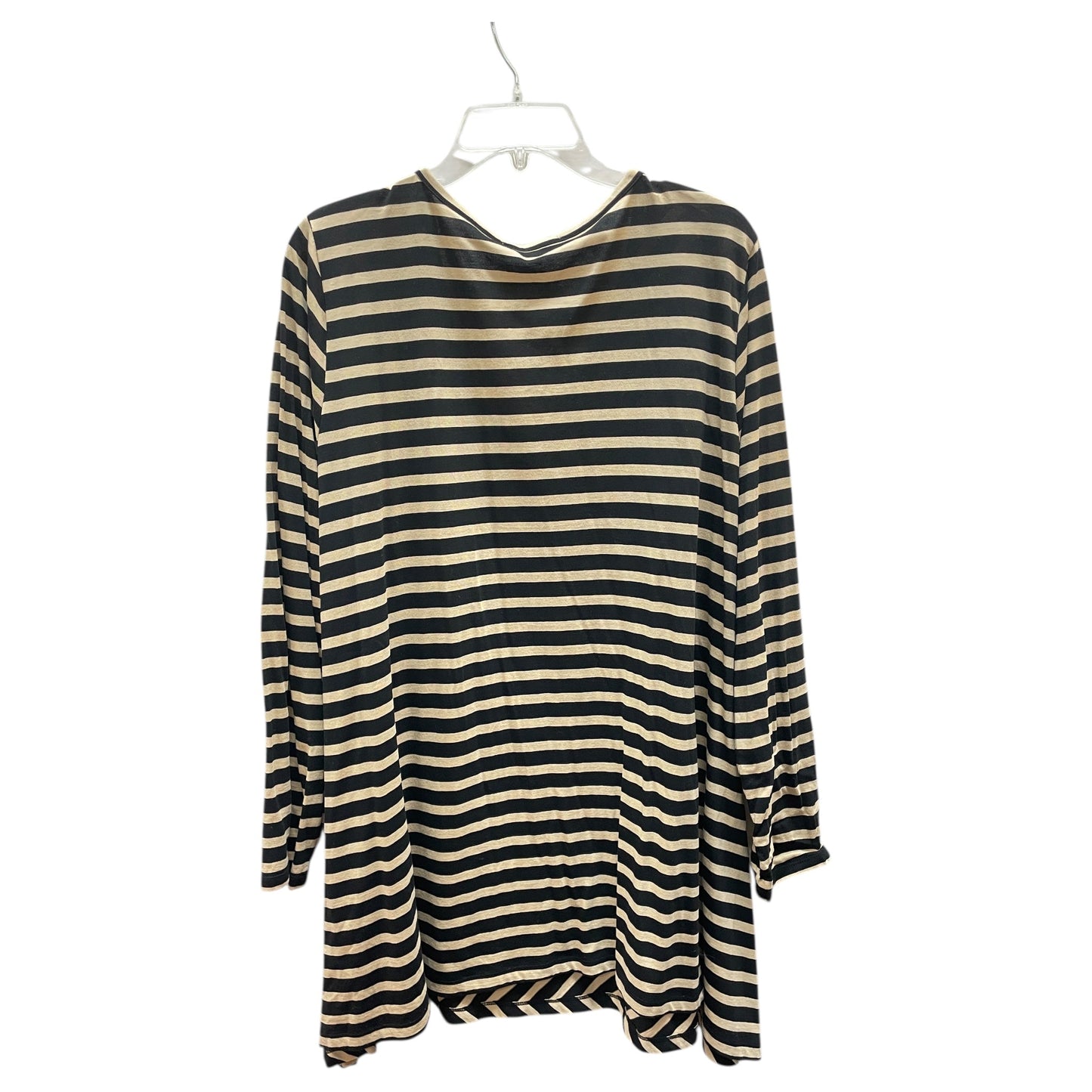 Top Ls By Jones New York In Black & Cream, Size:3X