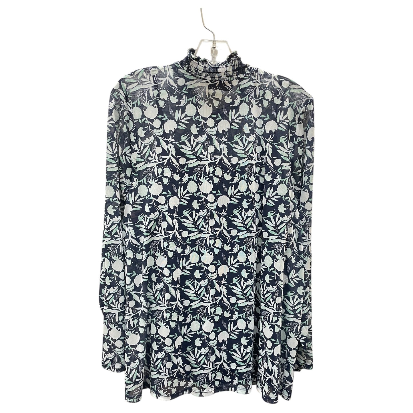 Blouse 3/4 Sleeve By Clothes Mentor In Blue, Size:2X