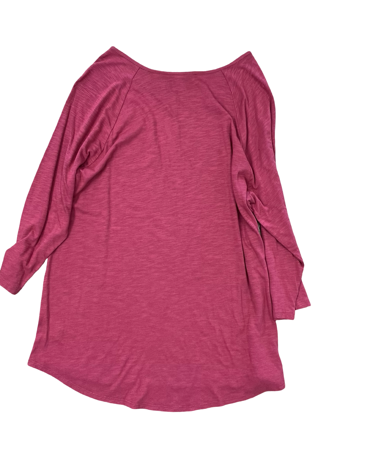 Top 3/4 Sleeve By Natural Reflections In Red, Size:1X