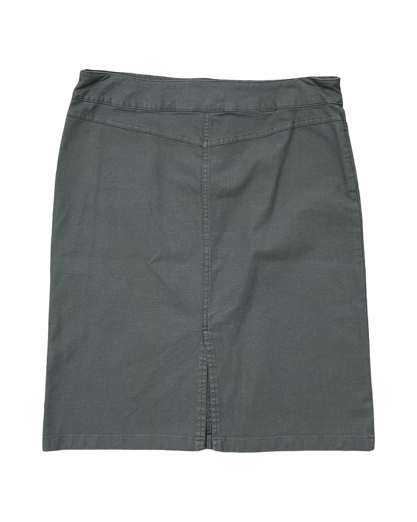 Skirt Midi By Tribal In Green Denim, Size:M