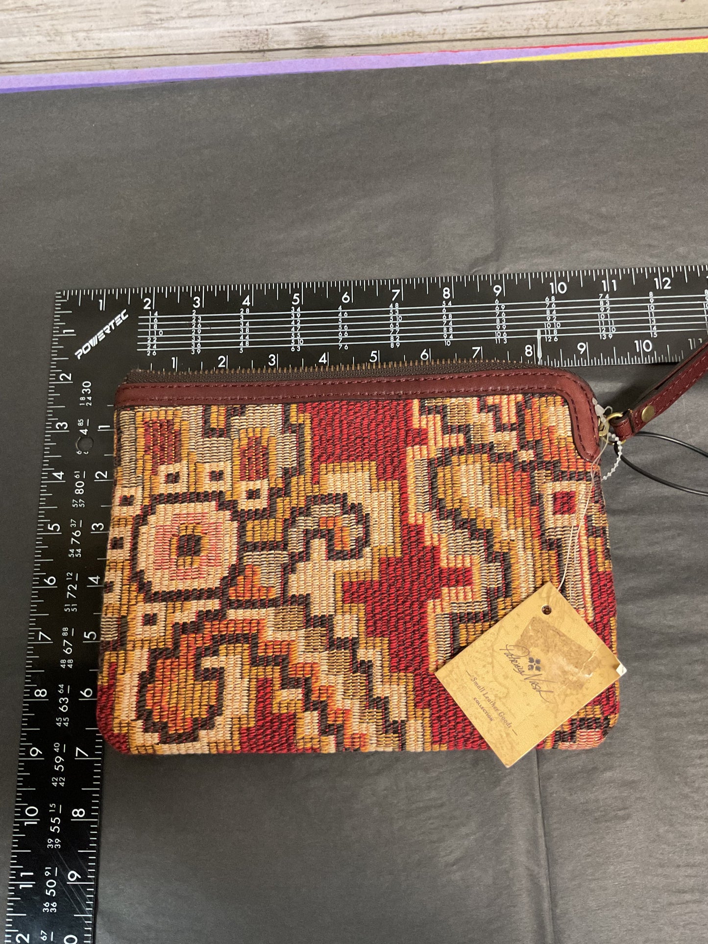 Wristlet Designer By Patricia Nash In Red & Tan, Size:Large