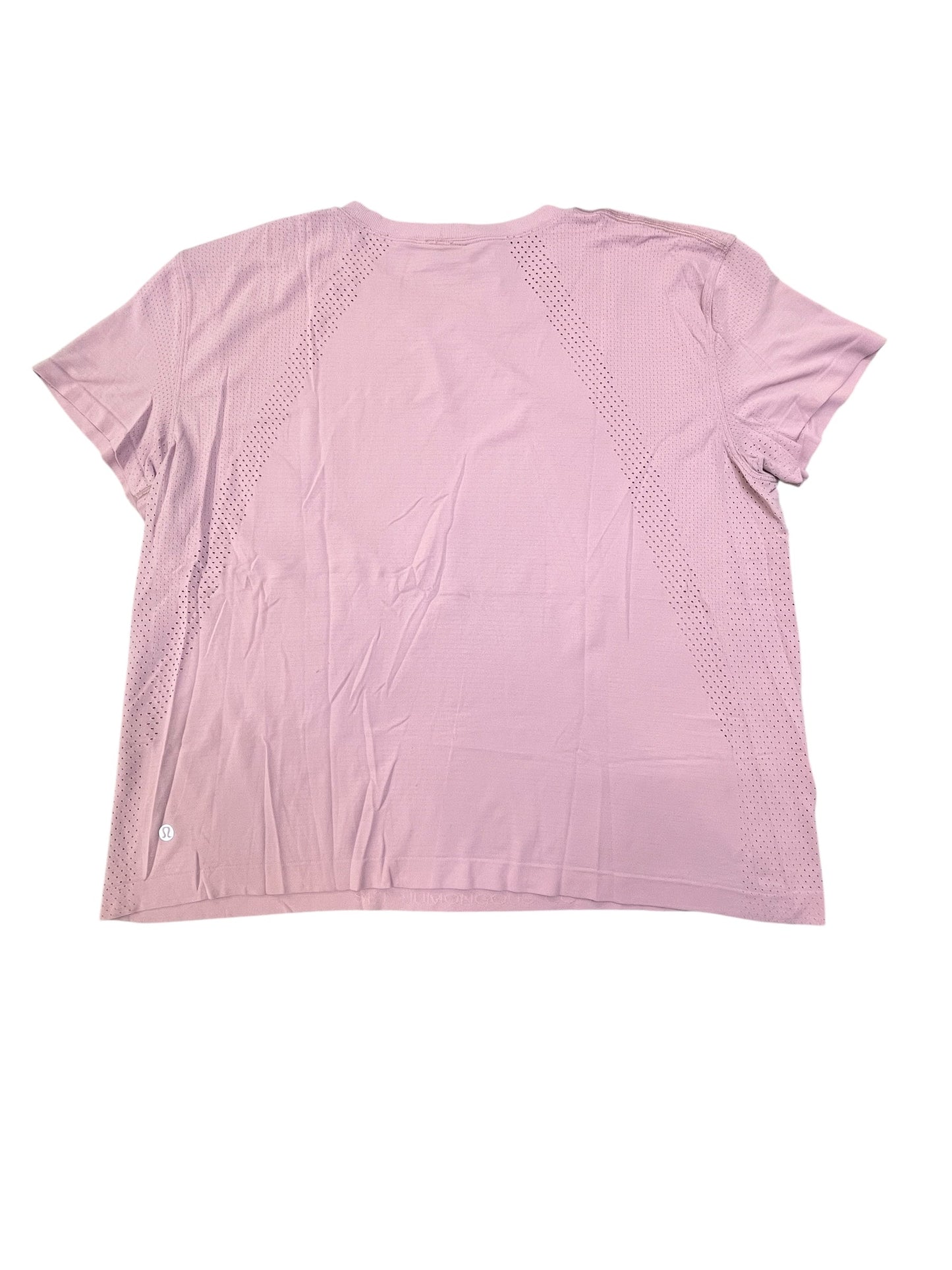 Athletic Top Ss By Lululemon In Purple, Size:M