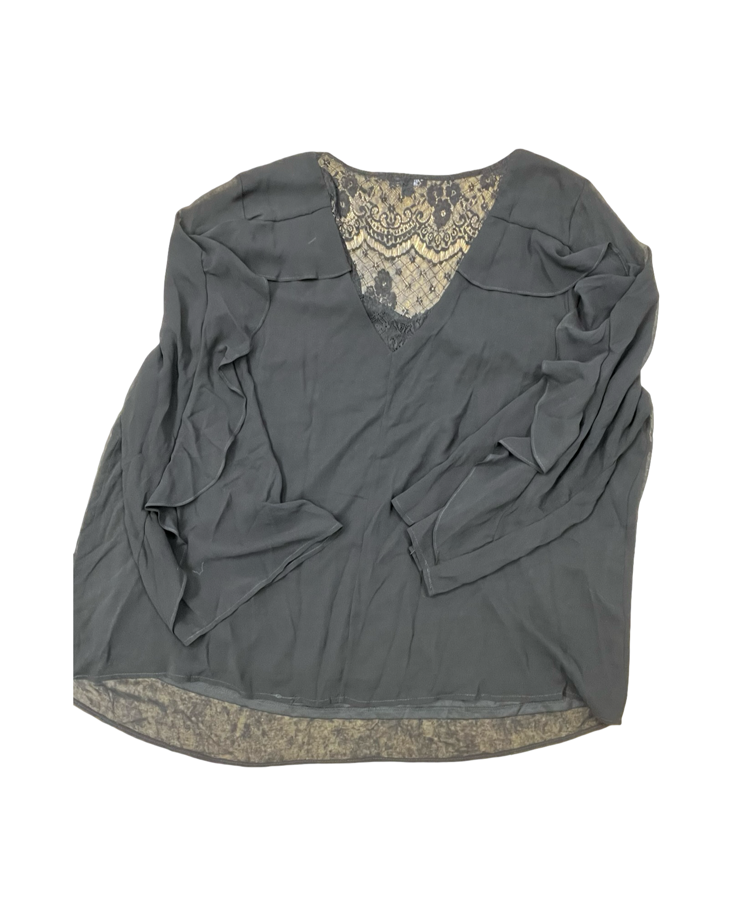 Blouse Ls By Clothes Mentor In Black, Size:3X