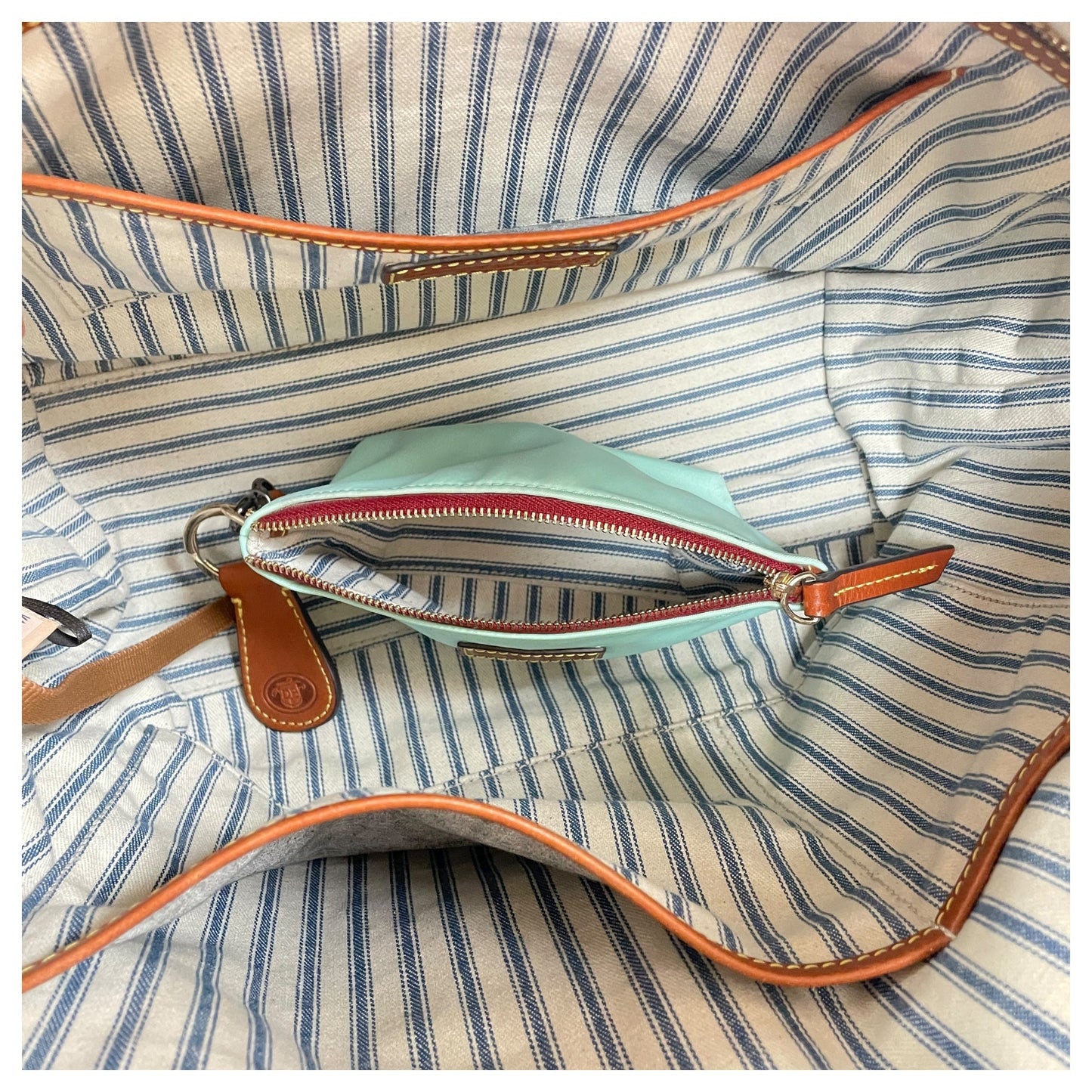 Tote Designer By Dooney And Bourke In Blue, Size:Medium