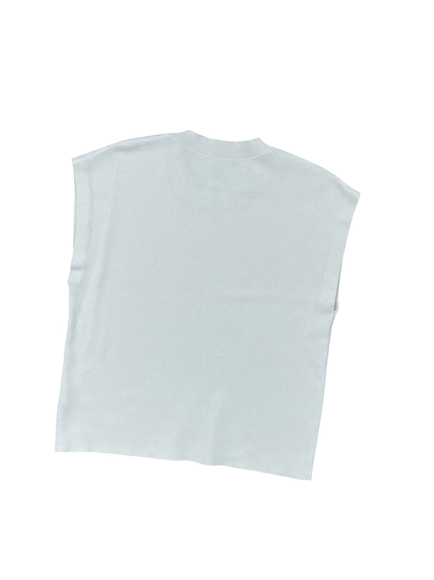 Sweater Ss By Clothes Mentor In Cream, Size:M