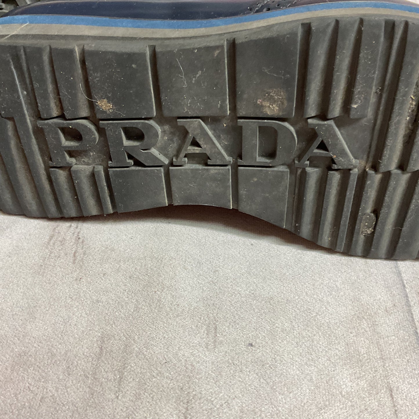 Shoes Luxury Designer By Prada In Blue, Size:38