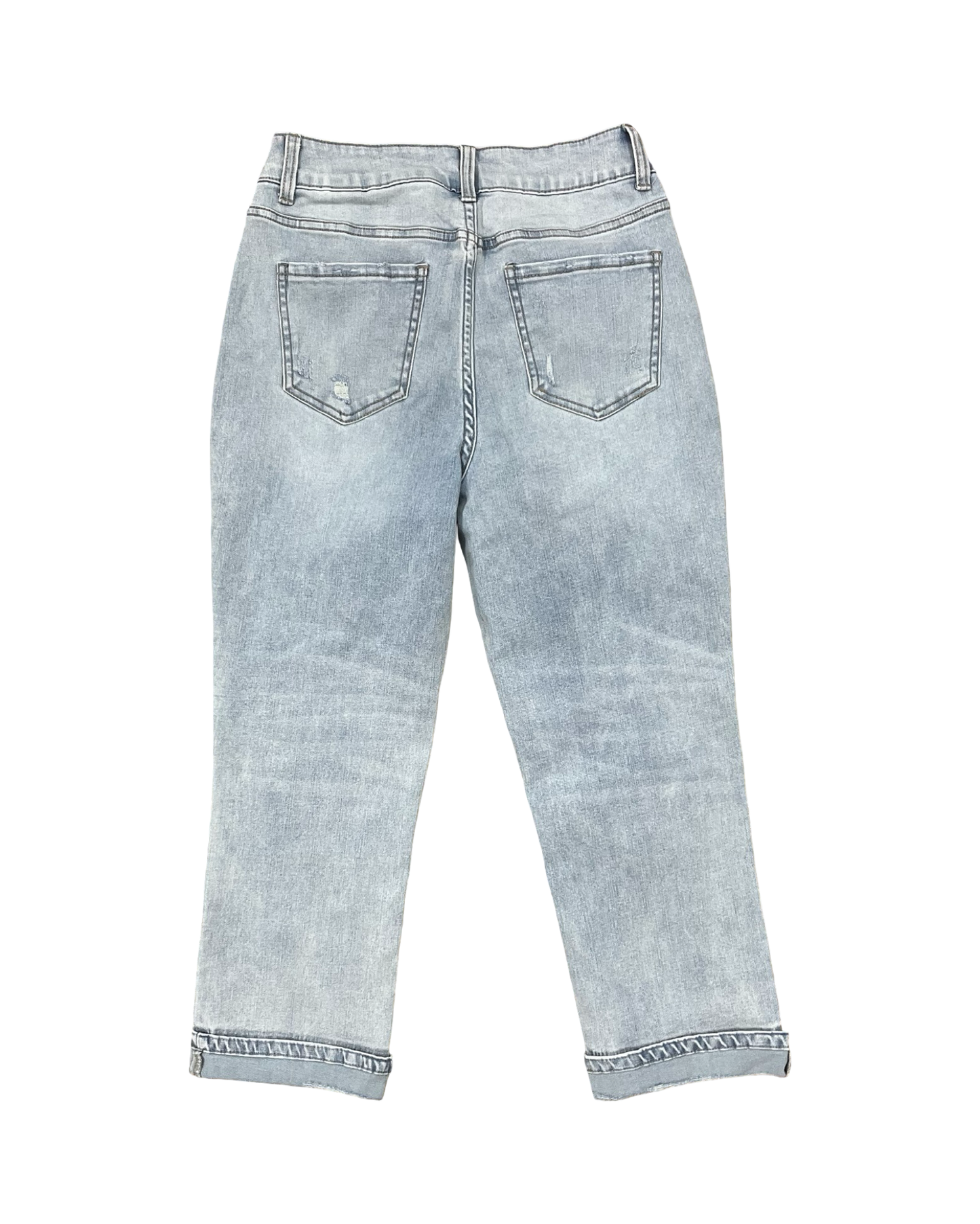 Jeans Cropped By Time And Tru In Blue Denim, Size:4