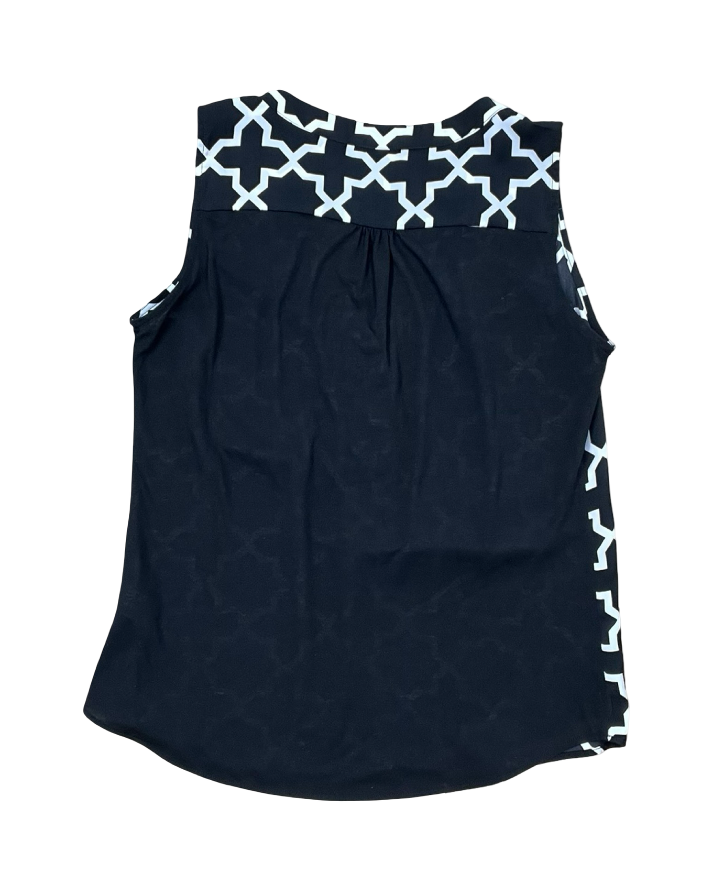 Top Sleeveless By Clothes Mentor In Black & White, Size:L