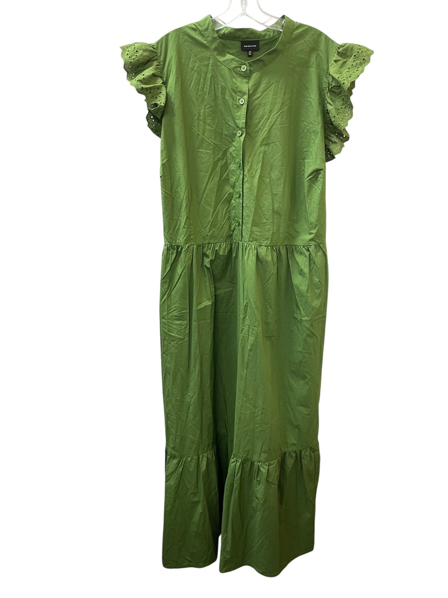 Dress Casual Maxi By Who What Wear In Green, Size:2X