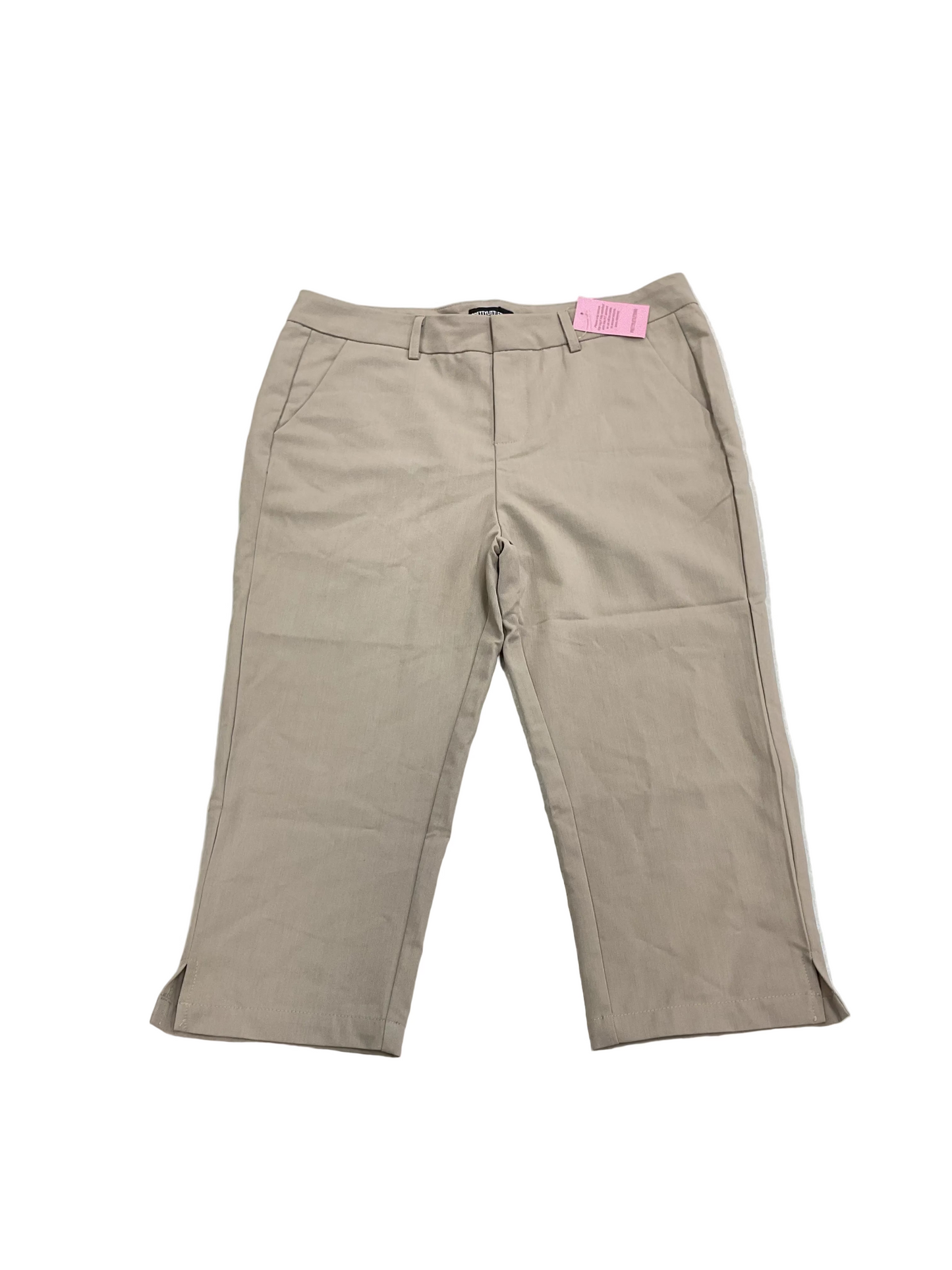 Pants Cropped By Pretty Little Thing In Brown, Size:4