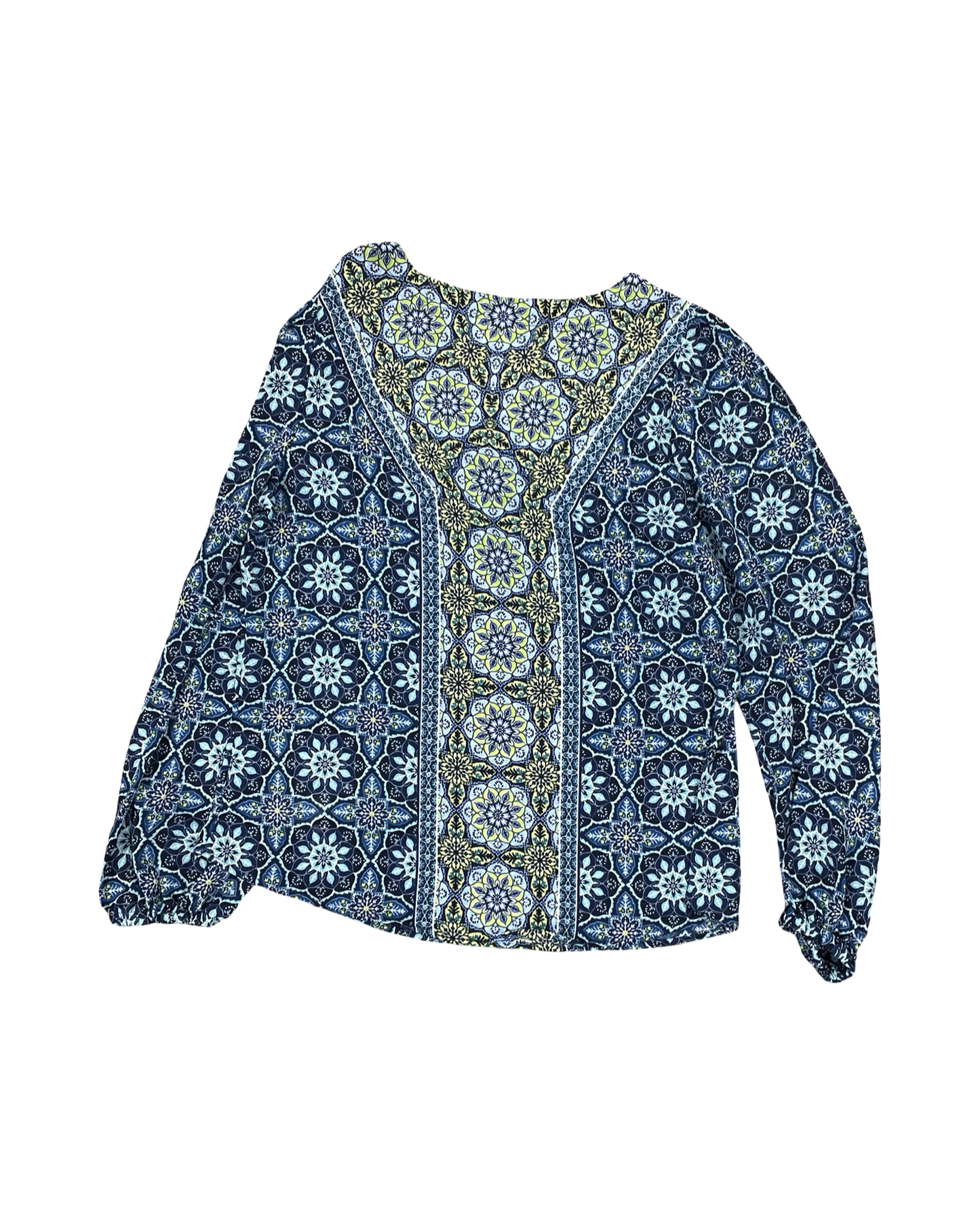 Top Ls By Belle By Kim Gravel In Blue & Green, Size:S