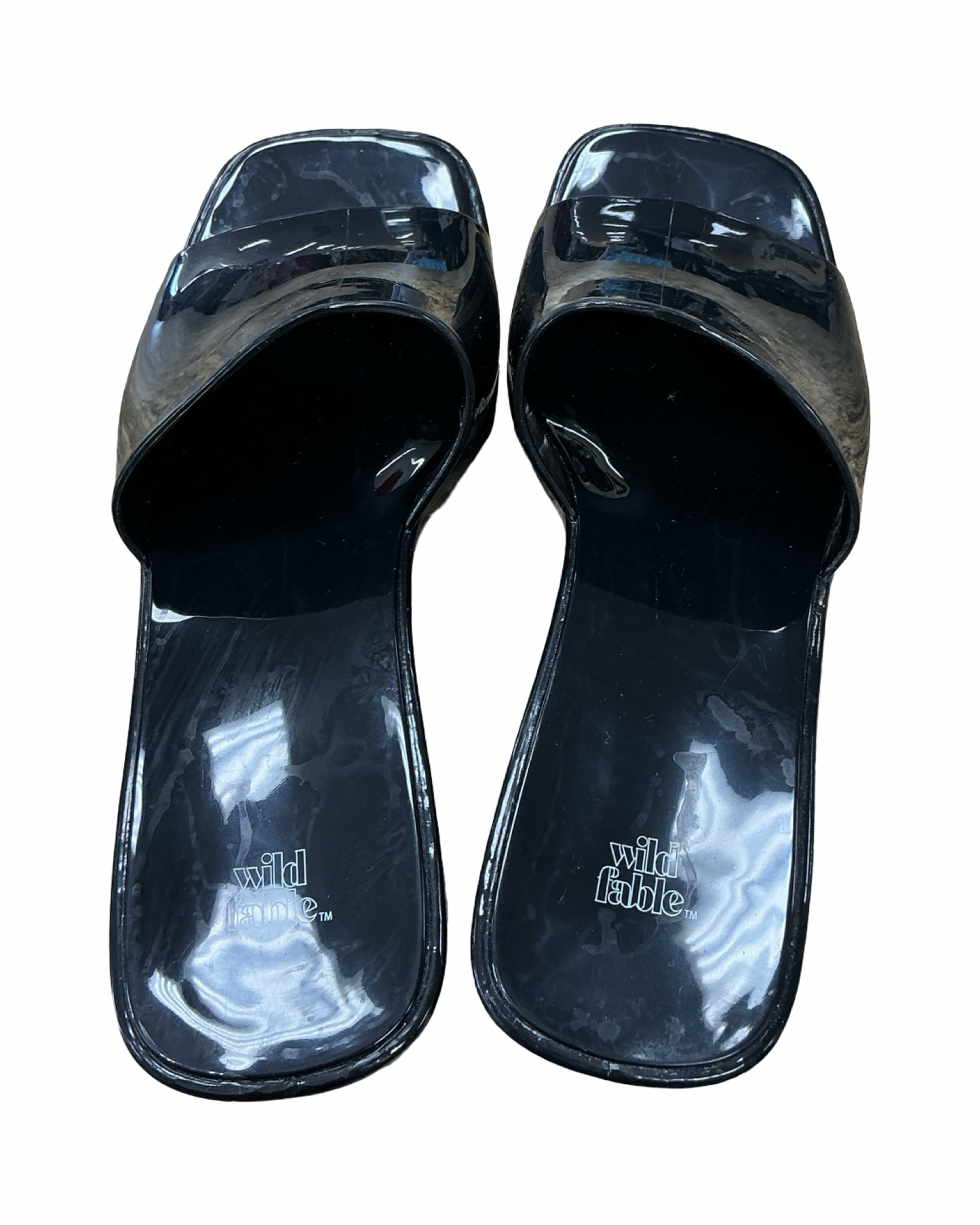 Sandals Heels Block By Wild Fable In Black, Size:6