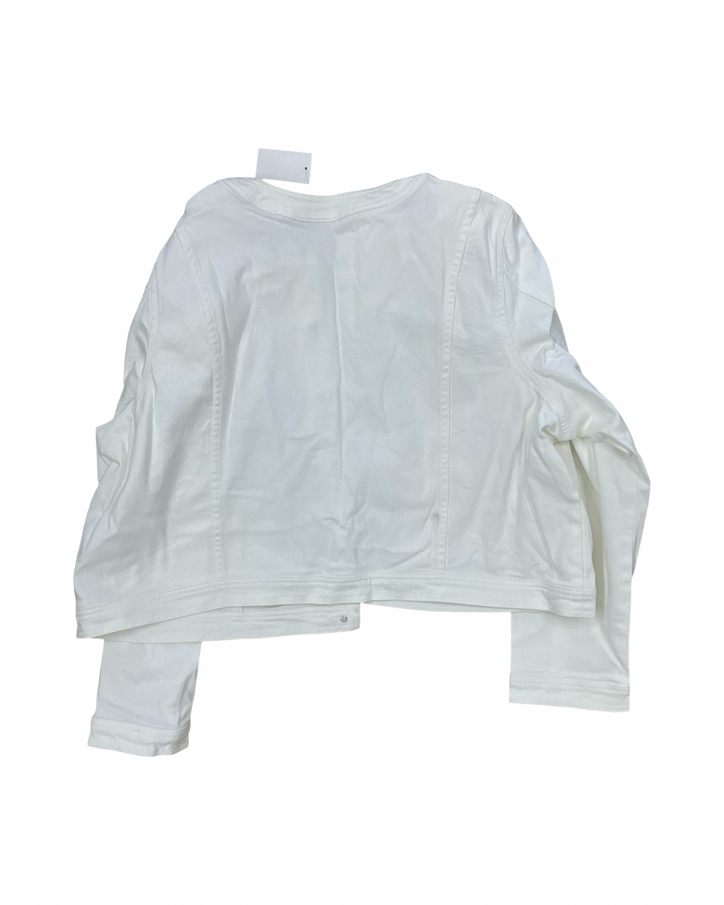 Jacket Denim By Susan Graver In White, Size:3X