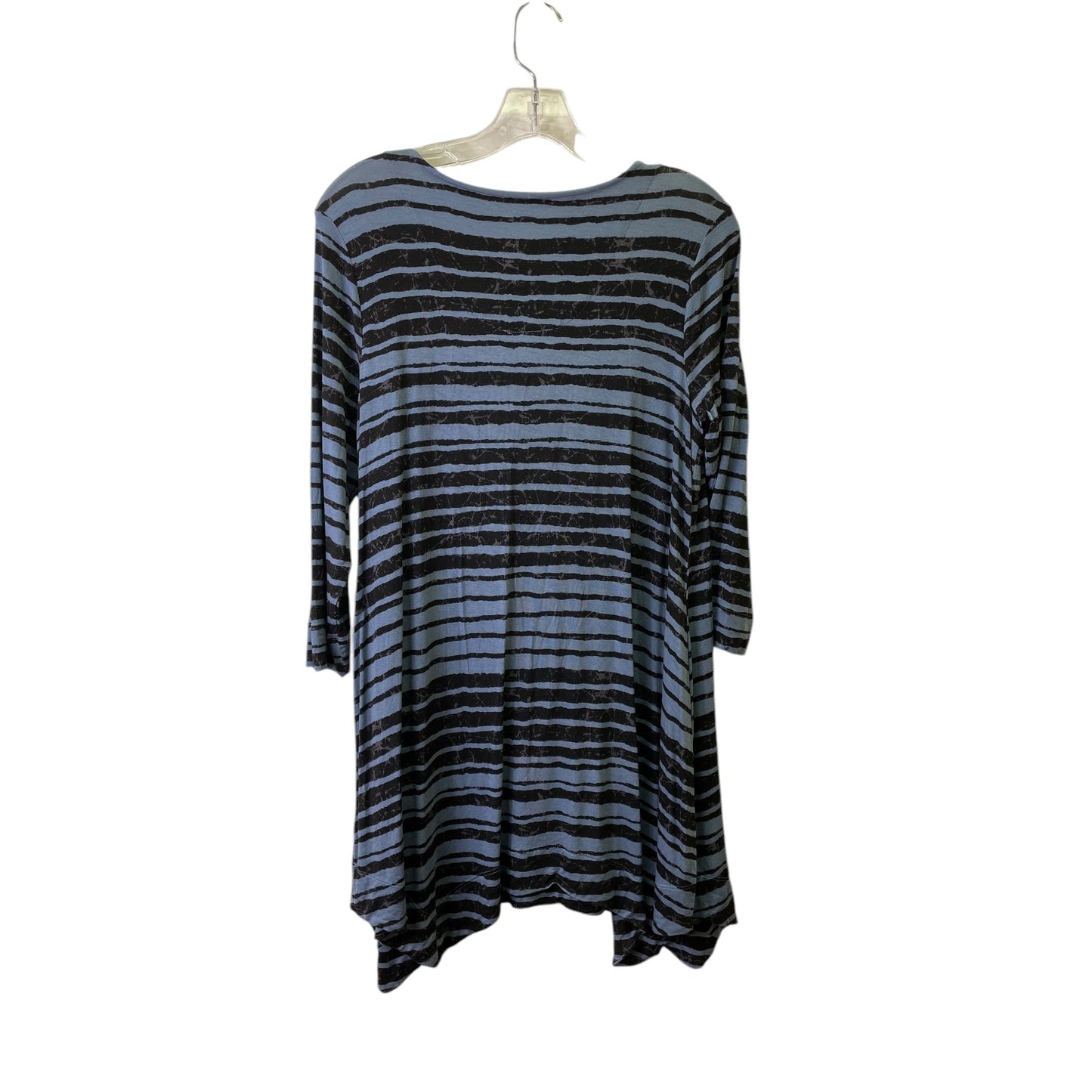 Top 3/4 Sleeve By Soma In Black & Blue, Size:M