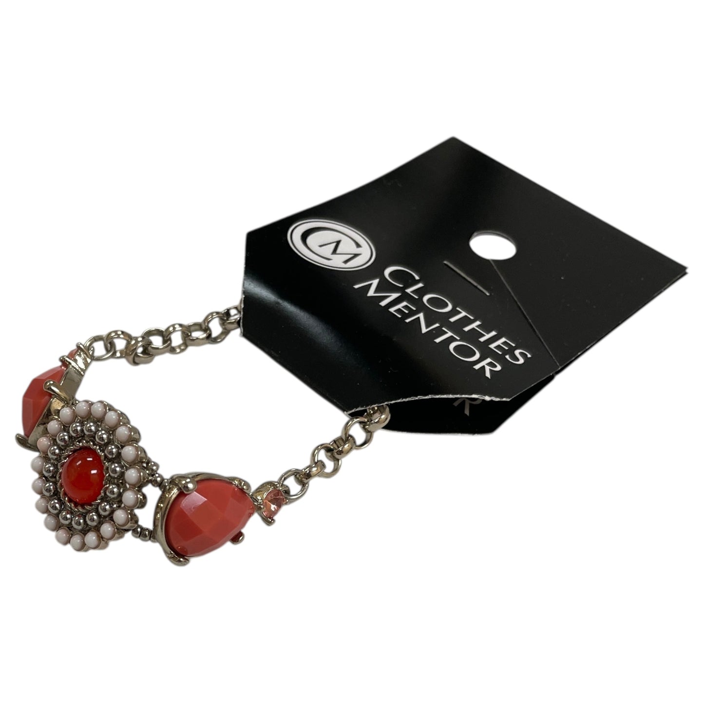 Bracelet Beaded By White House Black Market In Orange & Silver