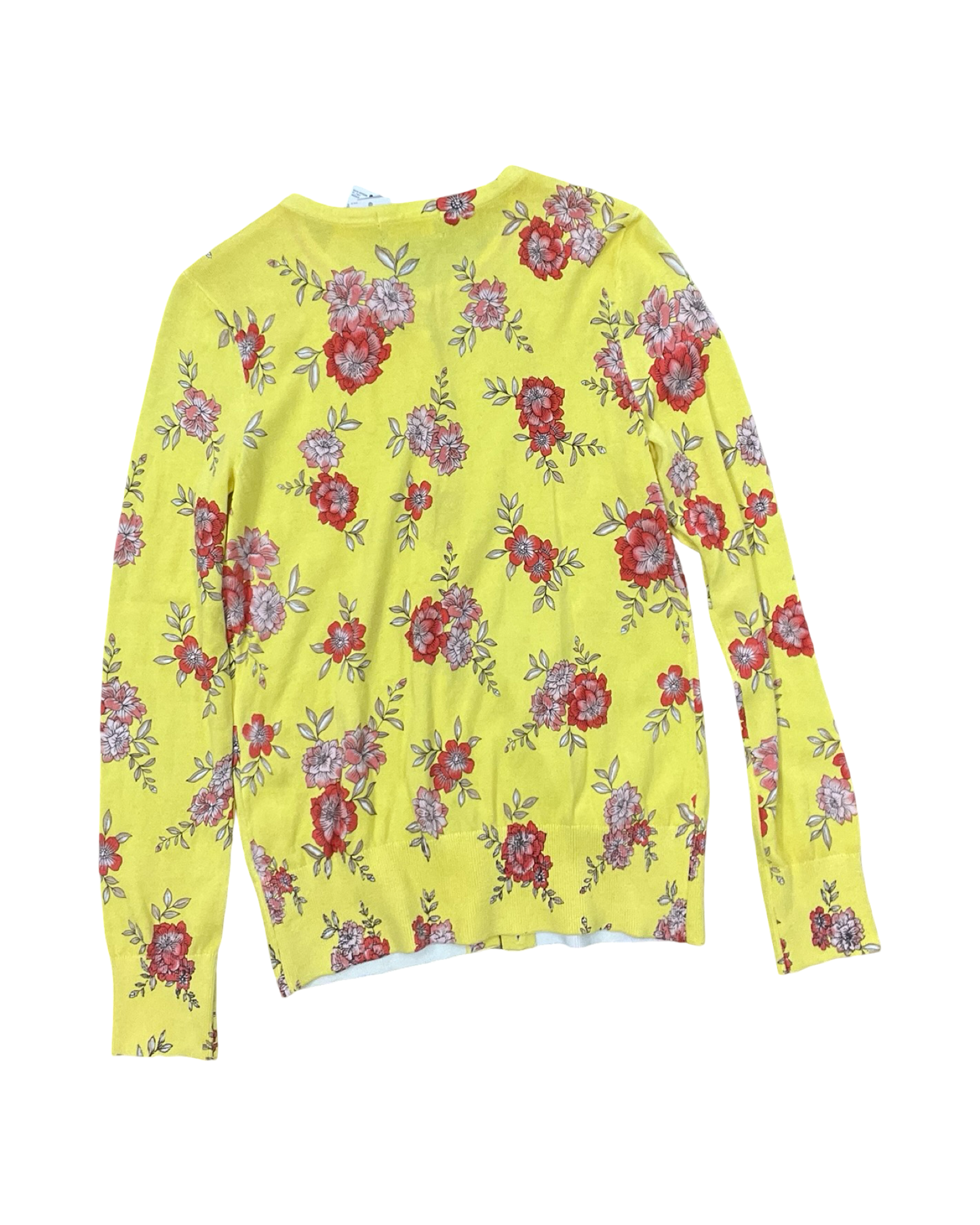 Cardigan By Lands End In Yellow, Size:Xs
