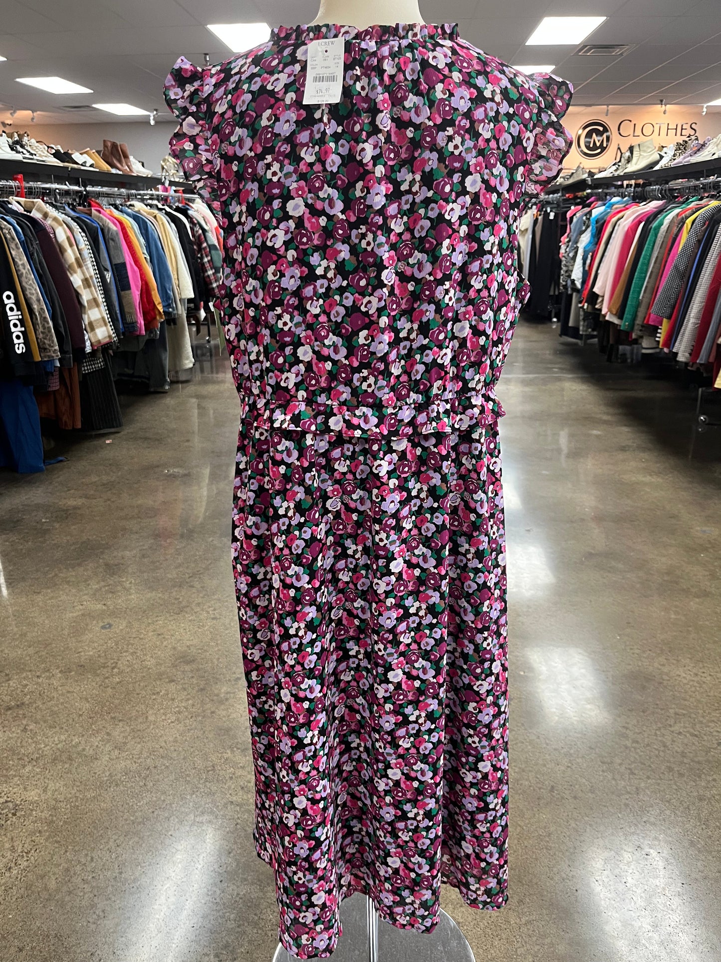 Dress Casual Midi By J. Crew In Pink, Size:14