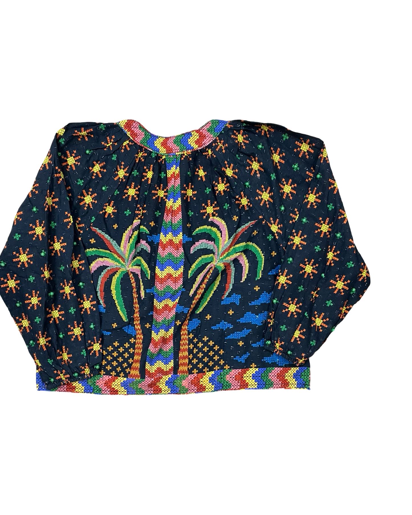 Top Ls By Farm Rio In Black, Size:Xs
