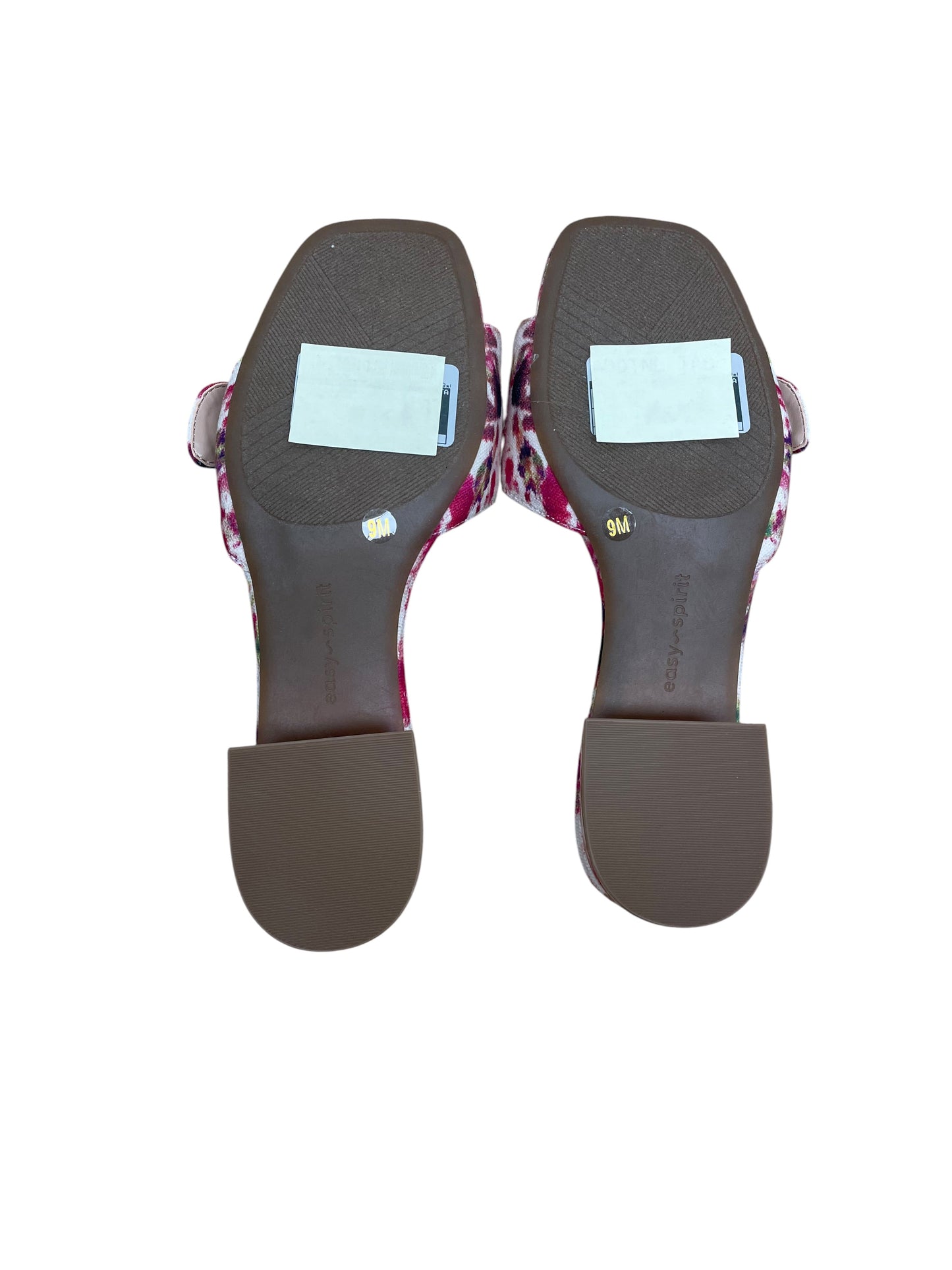 Sandals Heels Block By Easy Spirit In Floral Print, Size:9