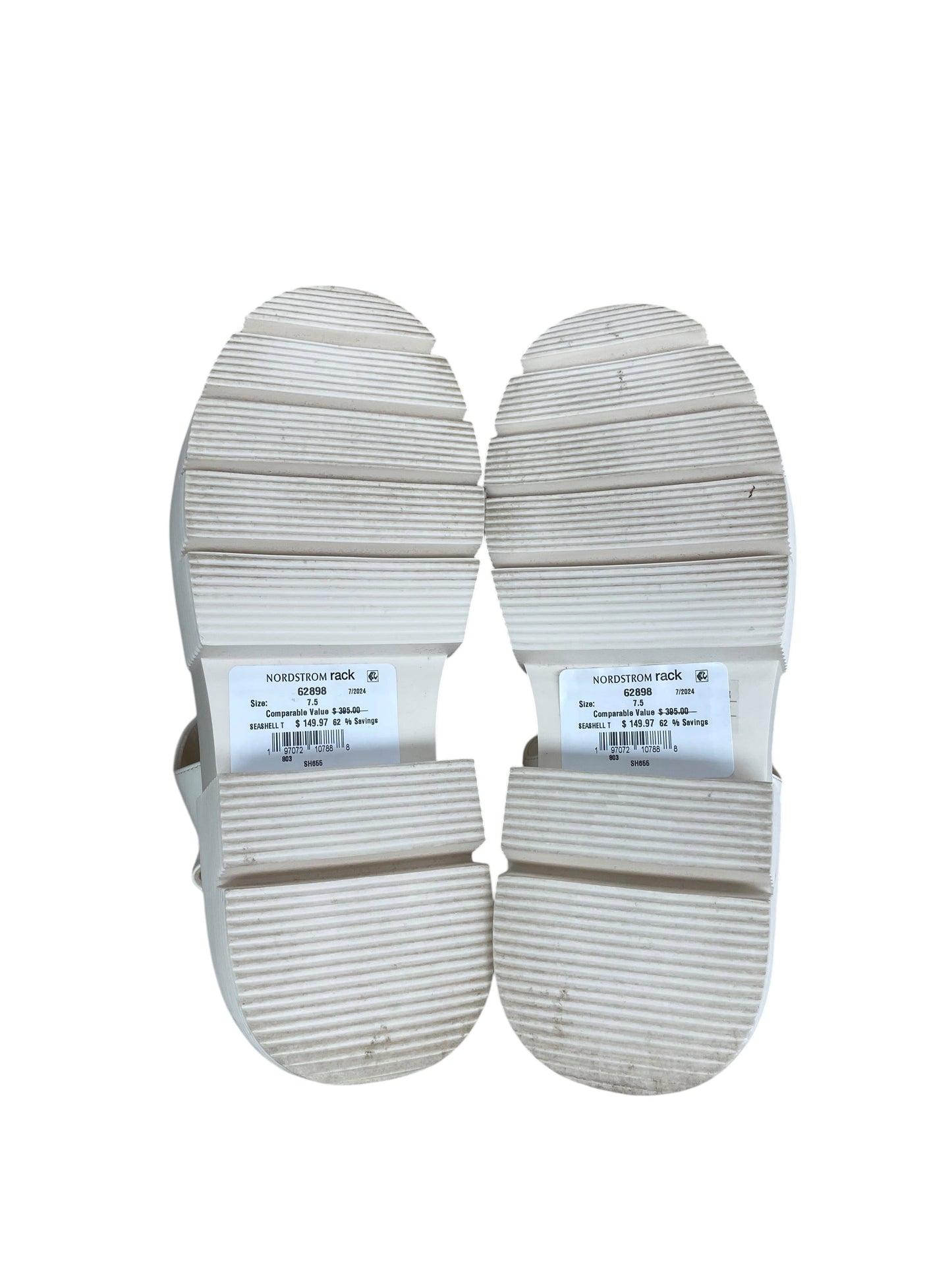 Sandals Designer By Stuart Weitzman In Cream, Size:7.5