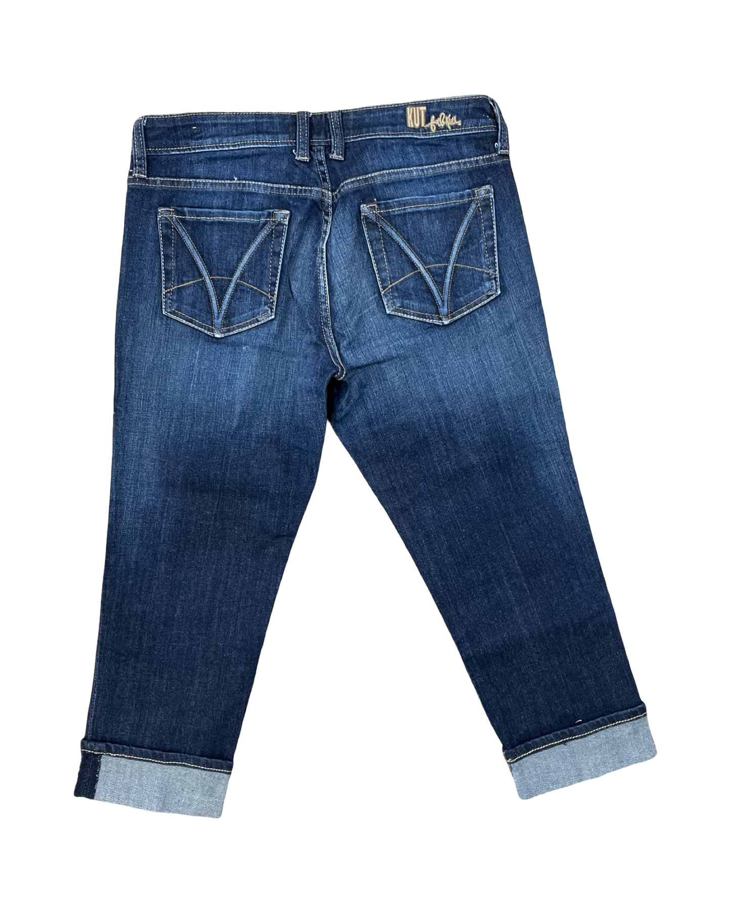 Jeans Cropped By Kut In Blue Denim, Size:6