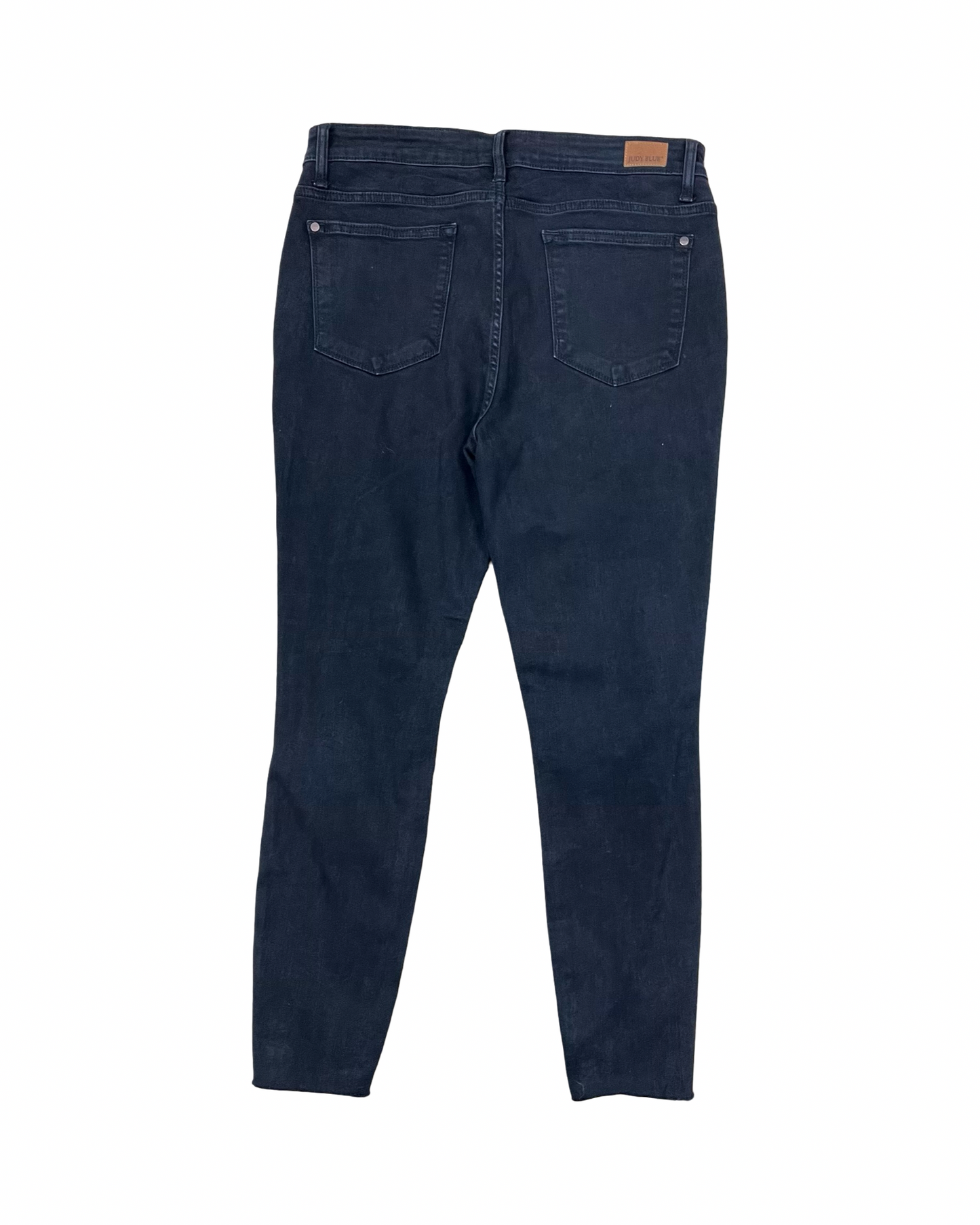 Jeans Skinny By Judy Blue In Black Denim, Size:12