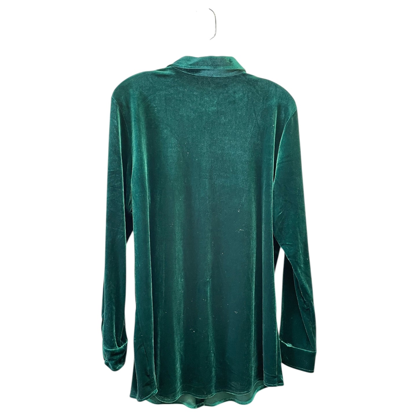 Blouse Ls By Ellen Tracy In Green, Size:L