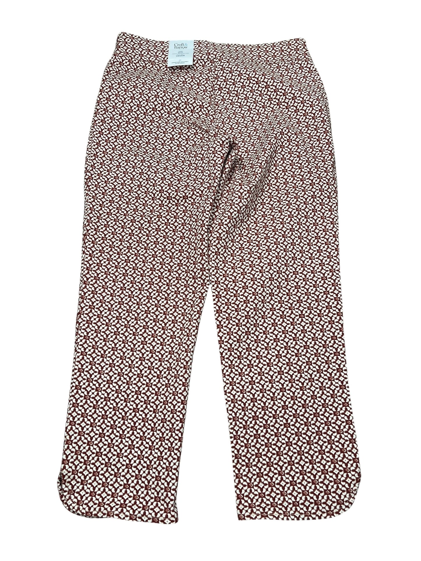 Pants Dress By Croft And Barrow In Orange & White, Size:Xl