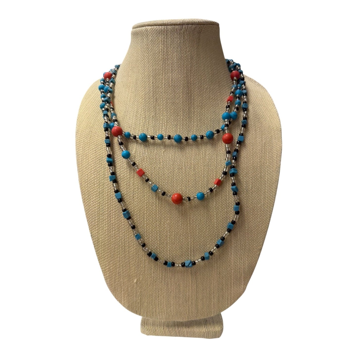 Necklace Layered In Blue