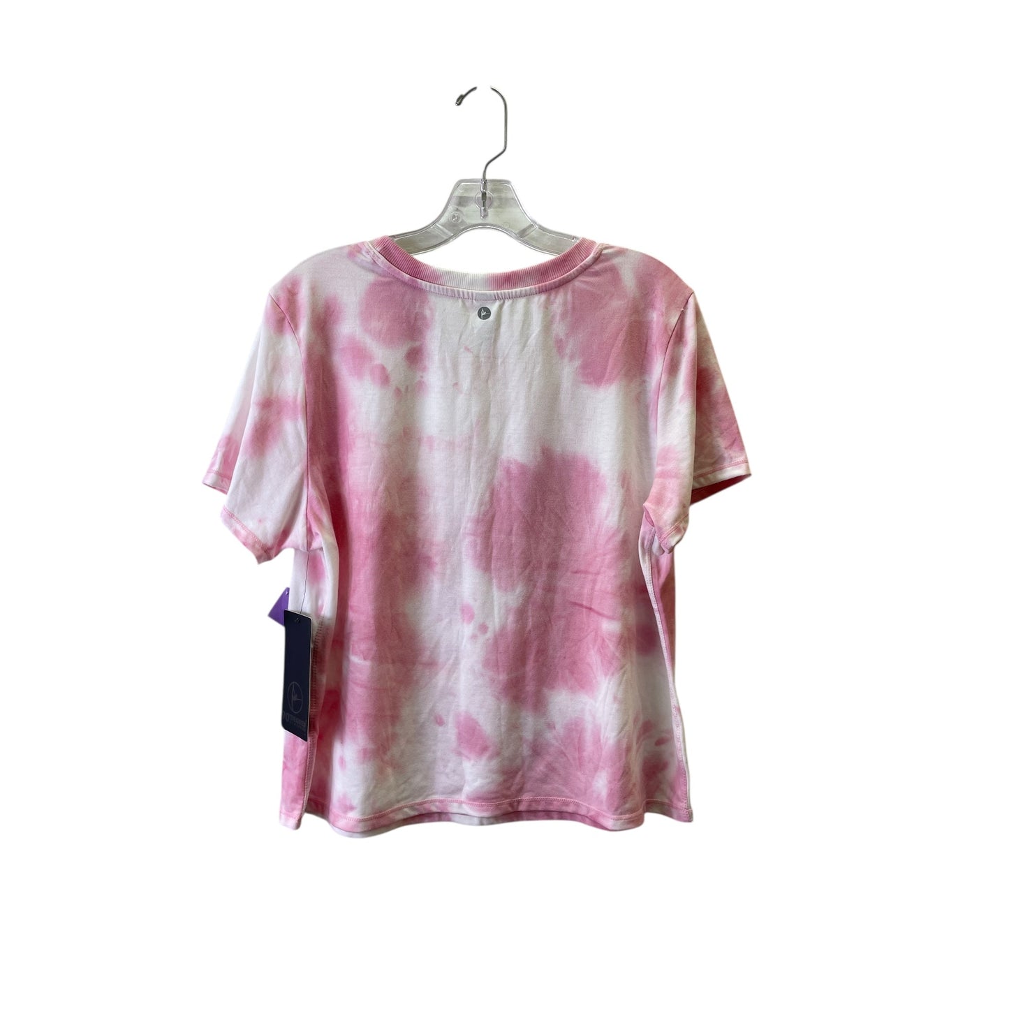 Athletic Top Ss By 90 Degrees By Reflex In Pink & White, Size:Xl