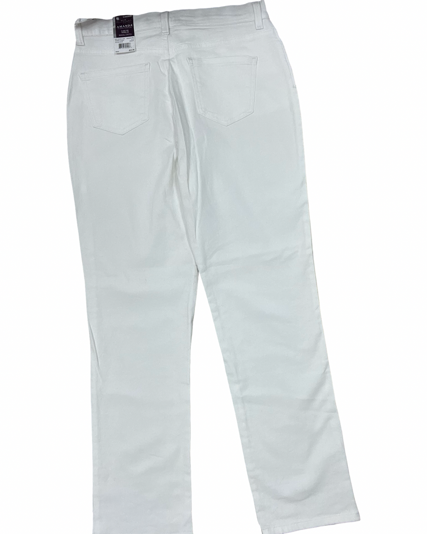 Jeans Straight By Gloria Vanderbilt In White Denim, Size:10