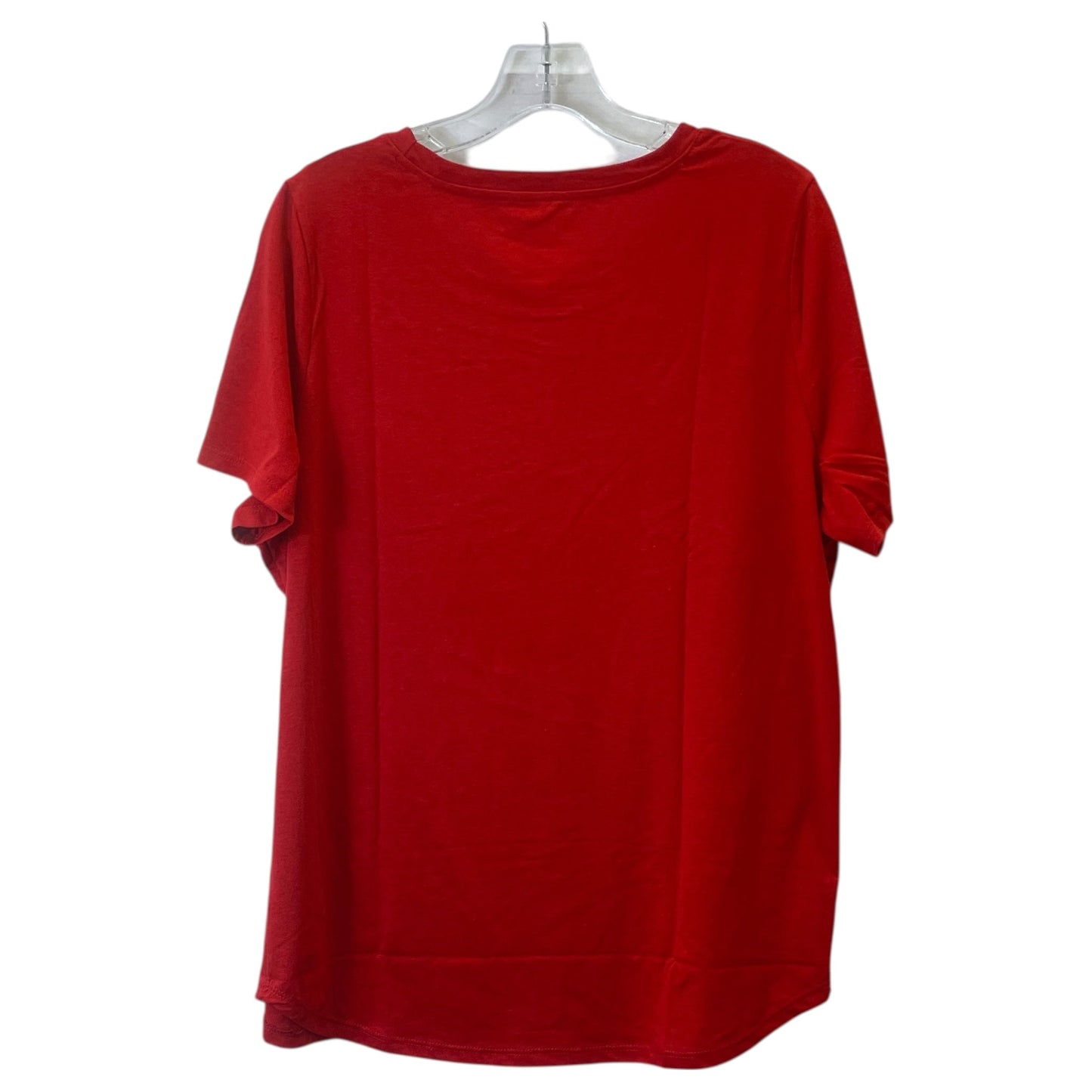 Top Ss Basic By Disney Store In Red, Size:1X
