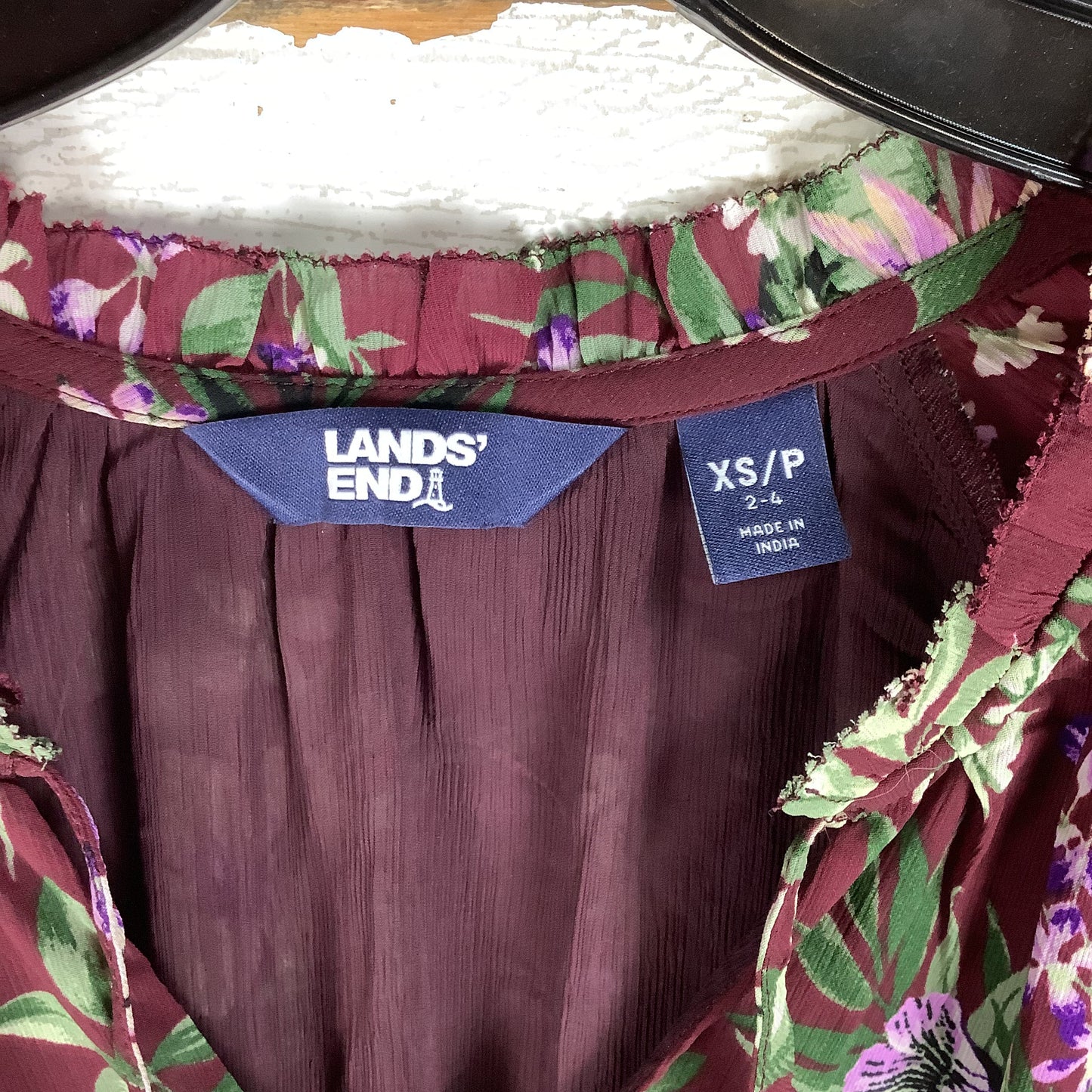 Dress Casual Maxi By Lands End In Floral Print, Size: Xs petite