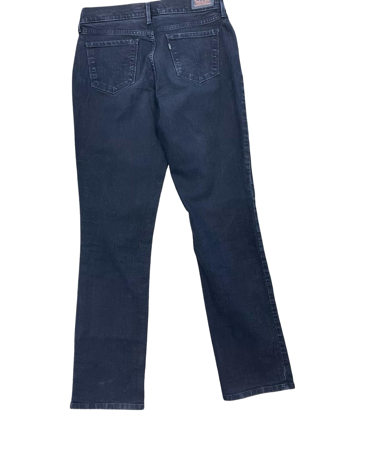 Jeans Straight By Levis In Black Denim, Size:4