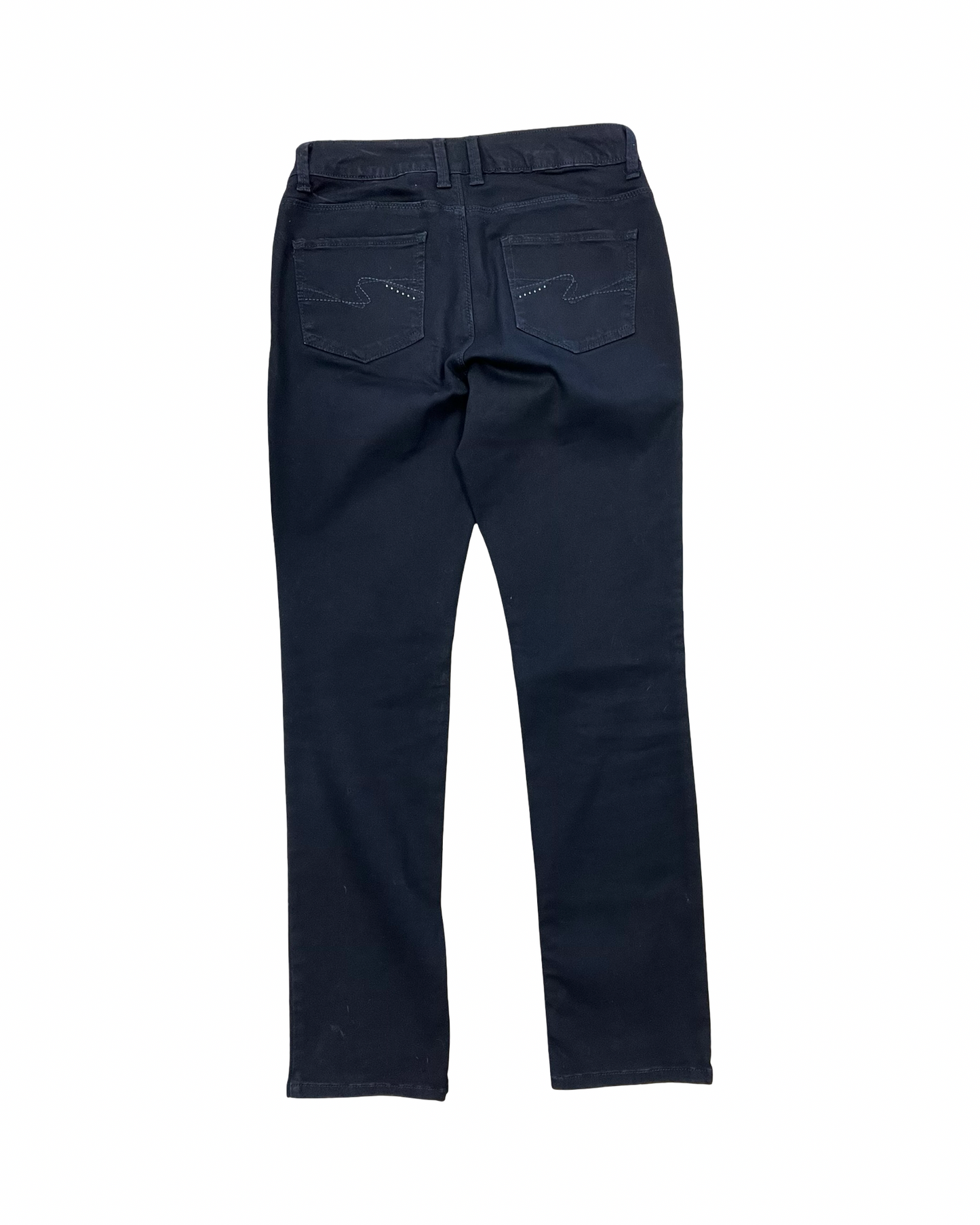 Jeans Straight By Lee In Black Denim, Size:4