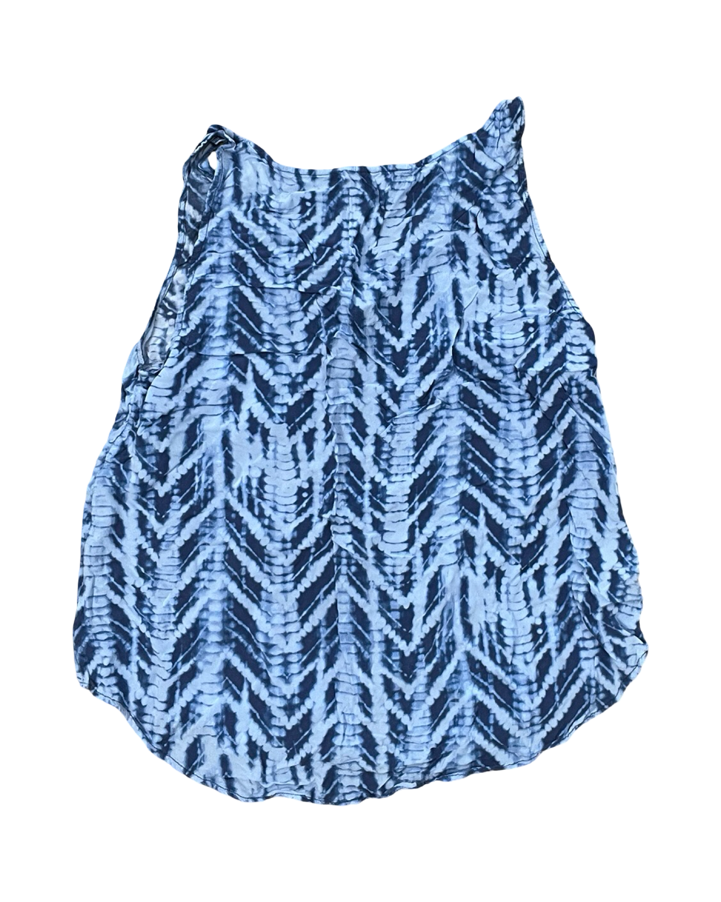 Top Sleeveless By Eddie Bauer In Blue & White, Size:Xl