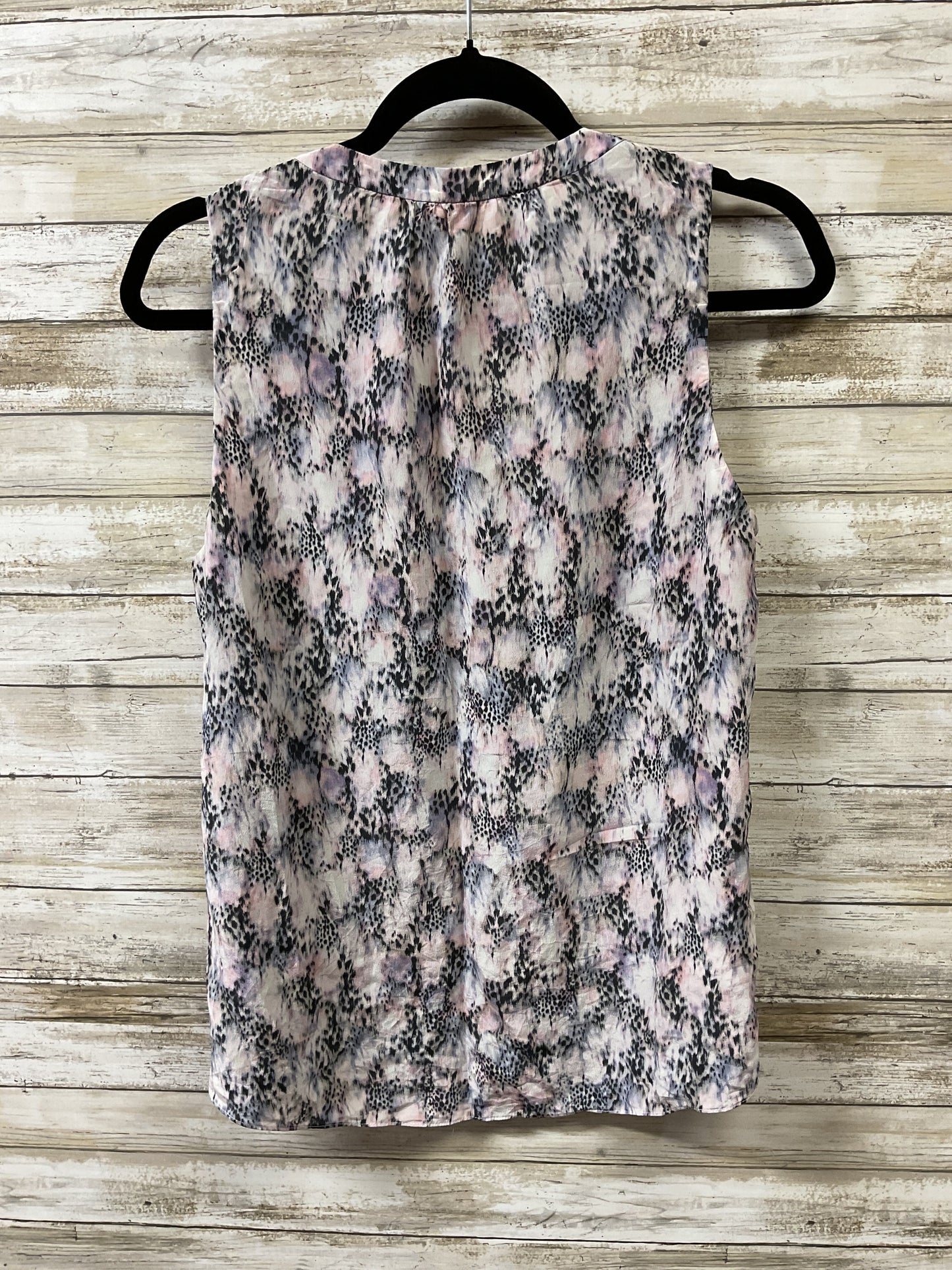 Top Sleeveless By Rebecca Taylor In Black & Purple, Size:S