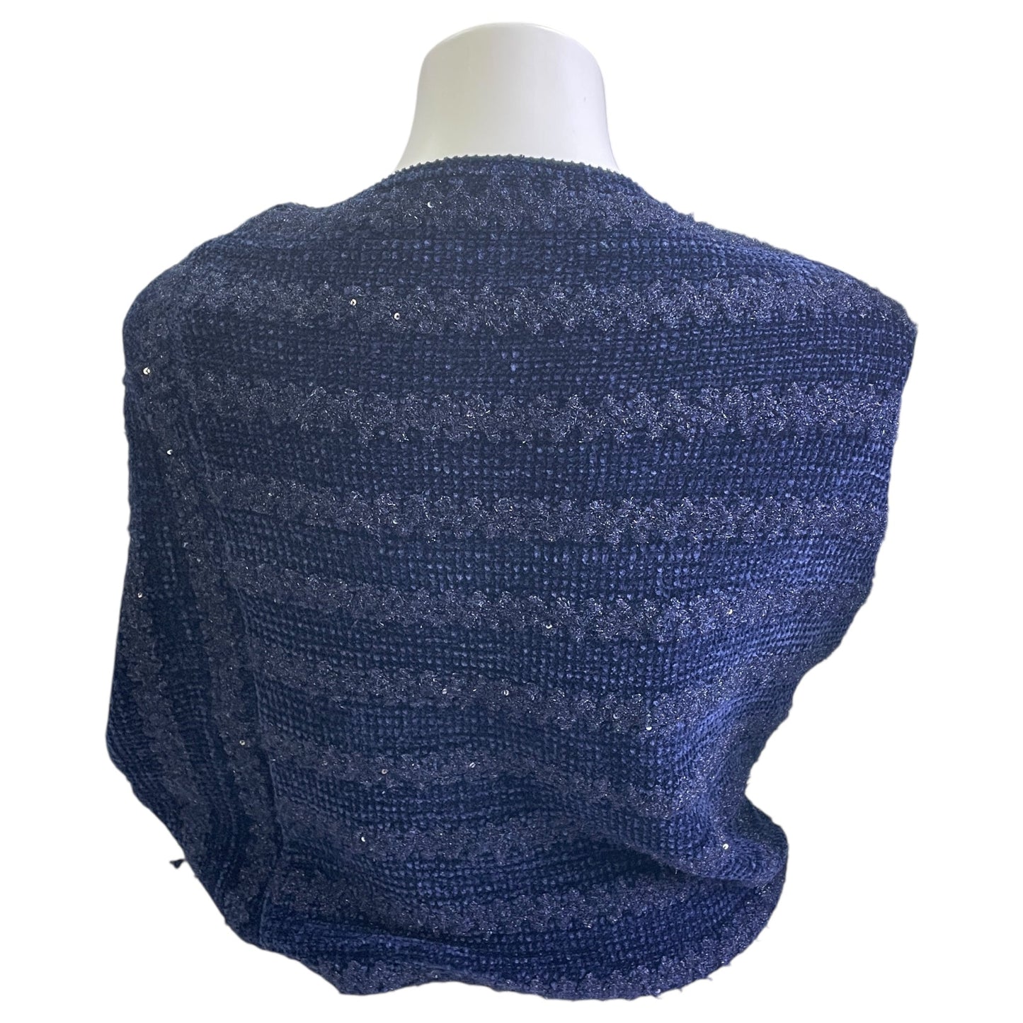 Poncho By Fashion by Mirabeau Poncho In Blue, Size:0