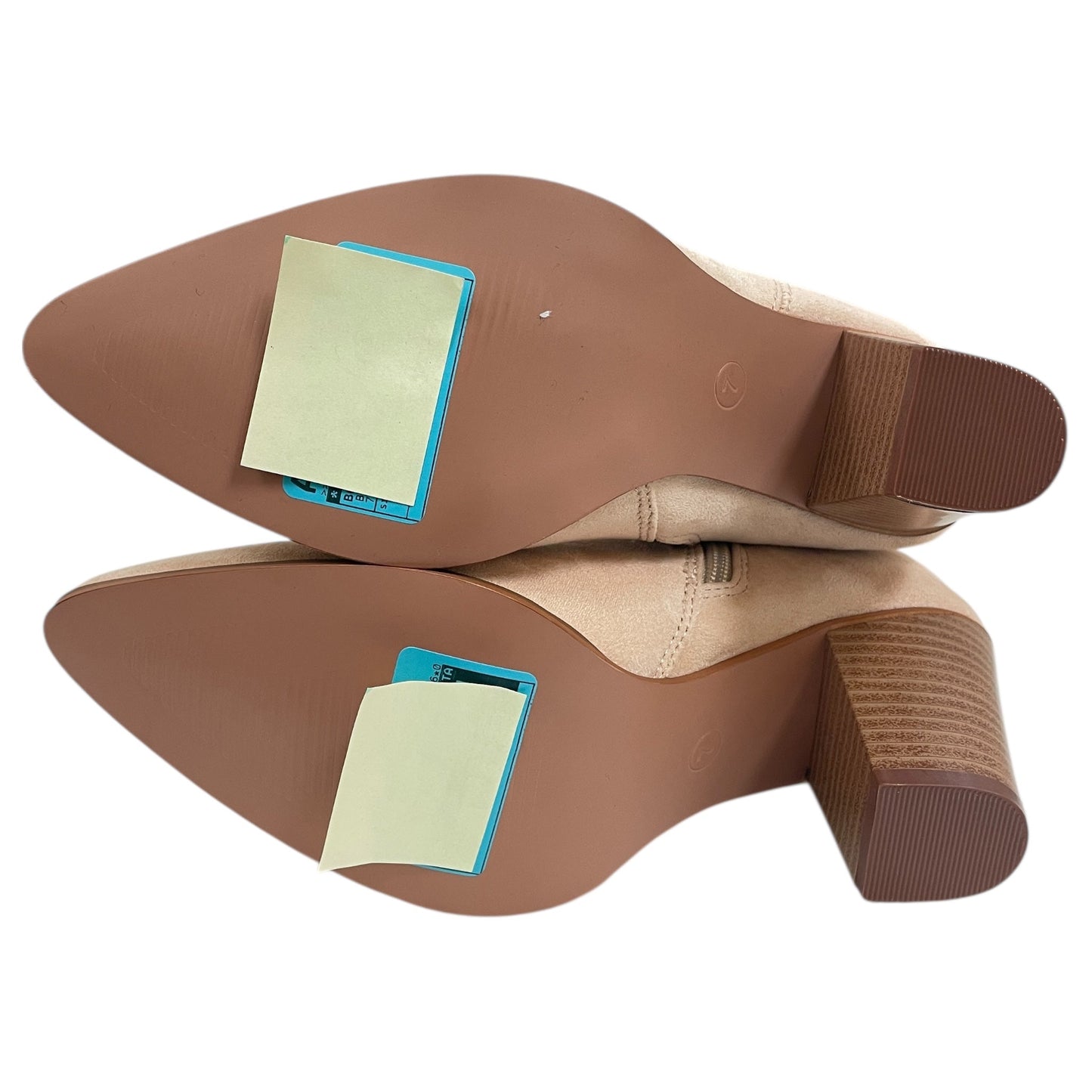 Boots Over-The-Knee Heels By Cme In Beige, Size:7