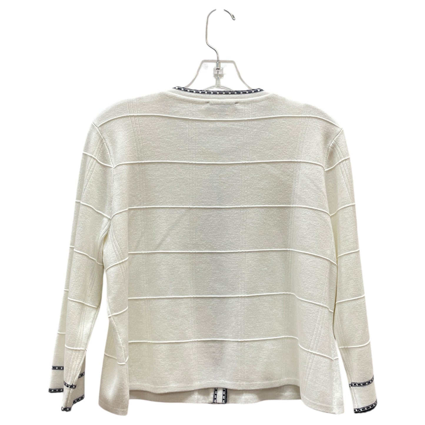 Cardigan By Adrianna Papell In White, Size:M