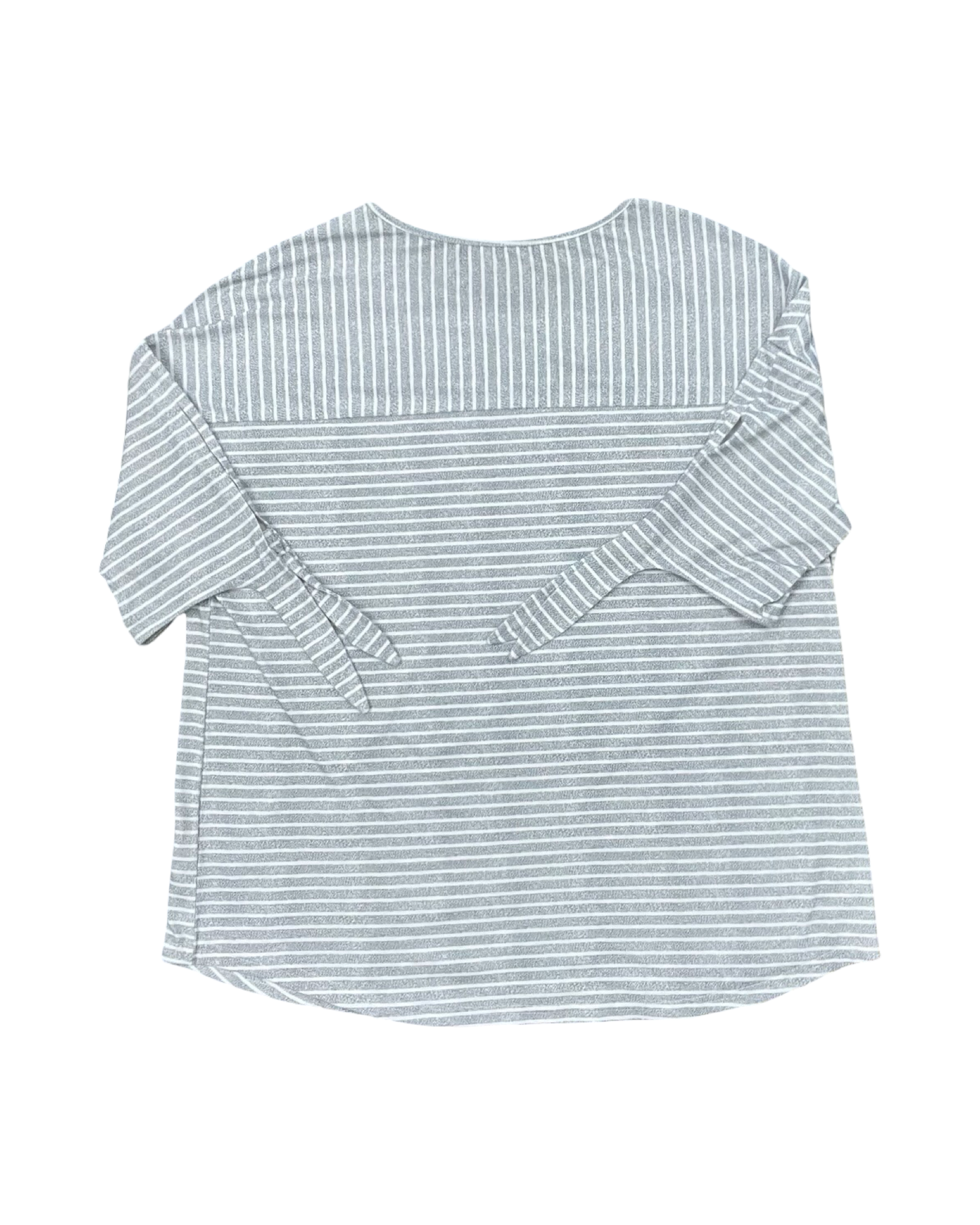 Top Ss By Clothes Mentor In Grey & White, Size:Xl