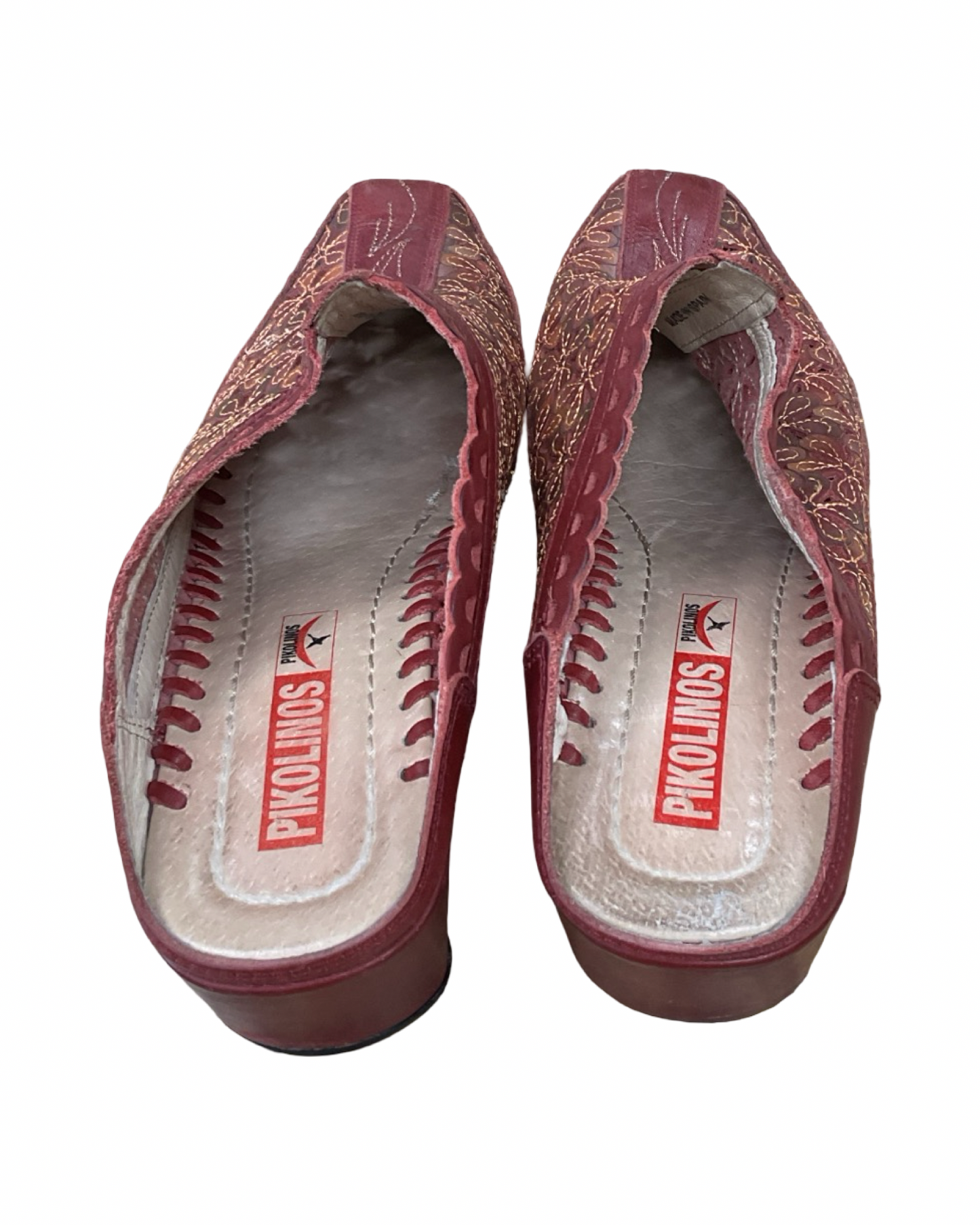 Shoes Heels Block By Pikolinos In Red, Size:6.5