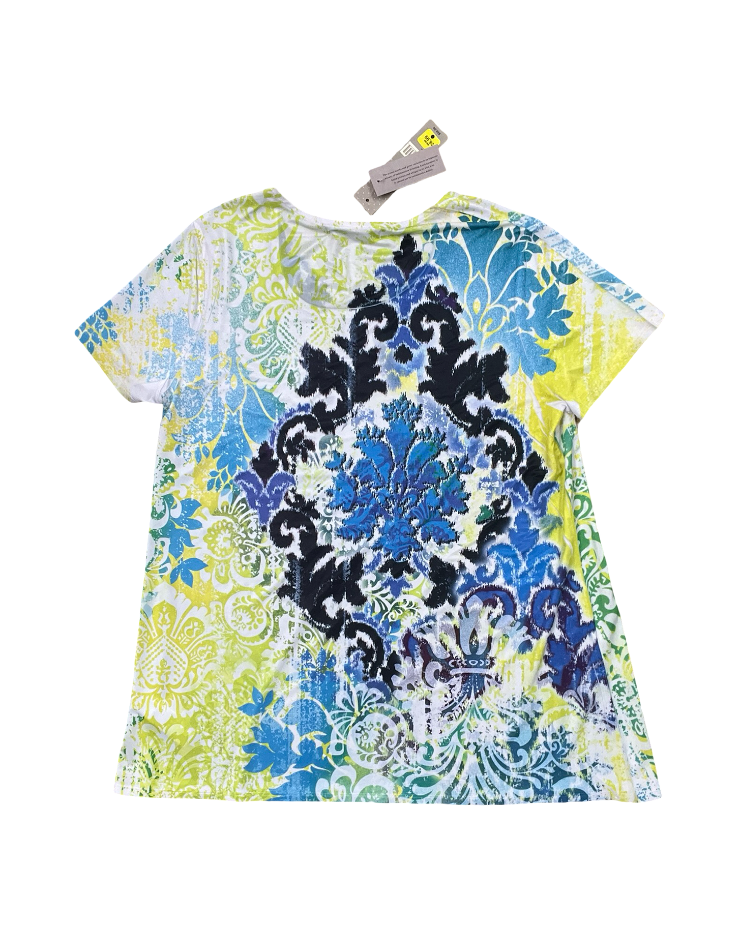 Top Ss By Laura Ashley In Blue & Yellow, Size:Xlp