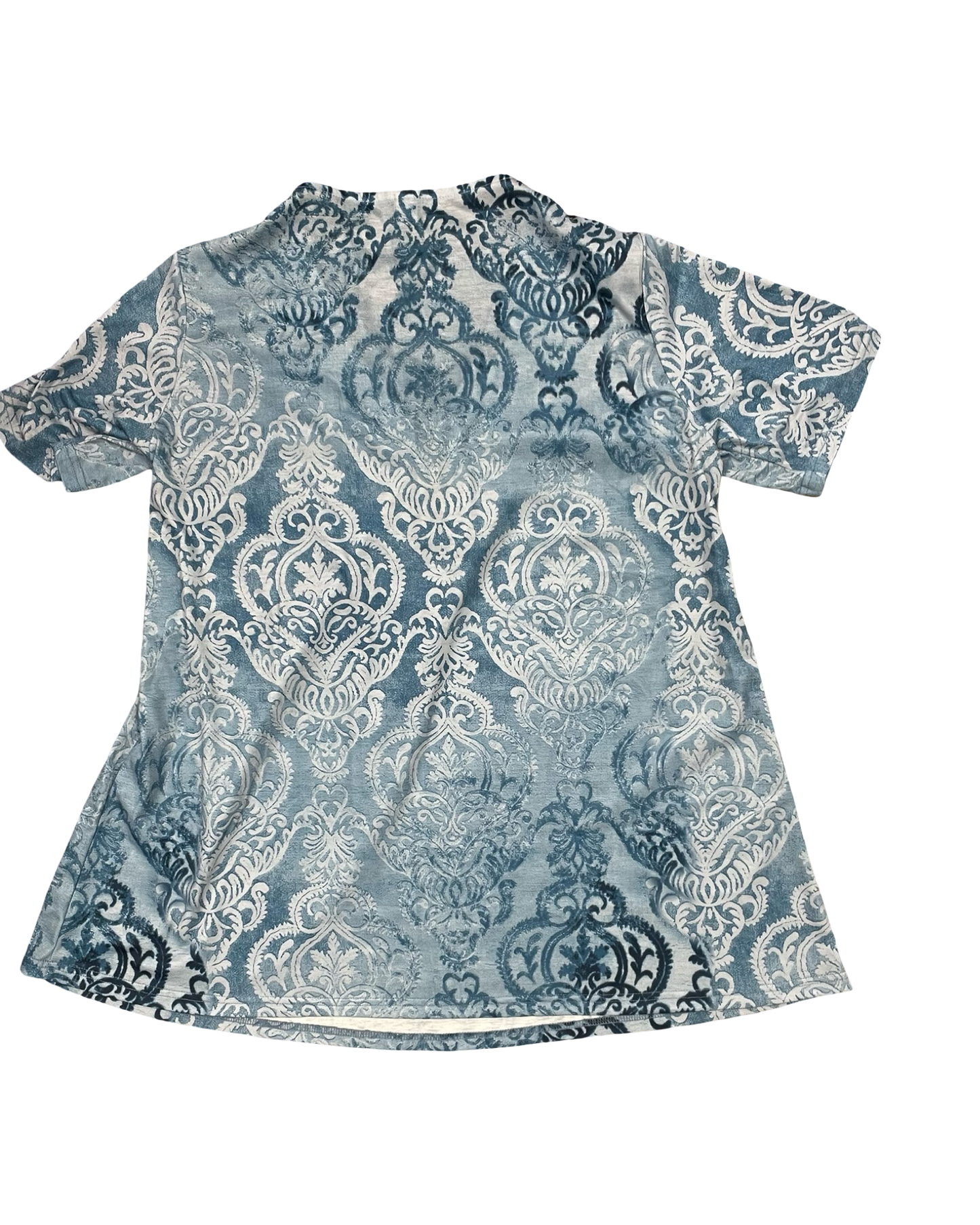 Top Ss By Clothes Mentor In Blue & White, Size:Xl