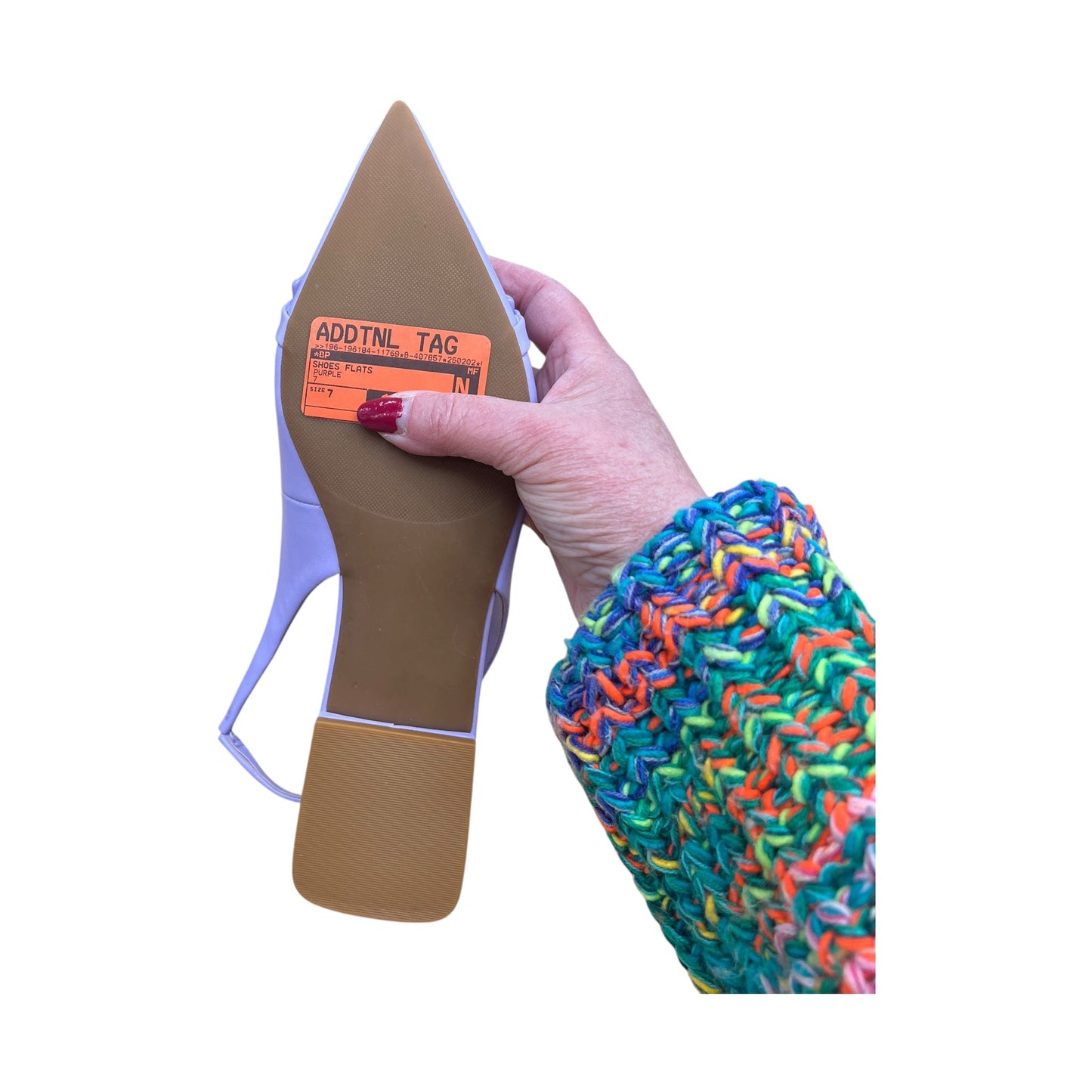 Shoes Flats By Bp In Purple, Size:7