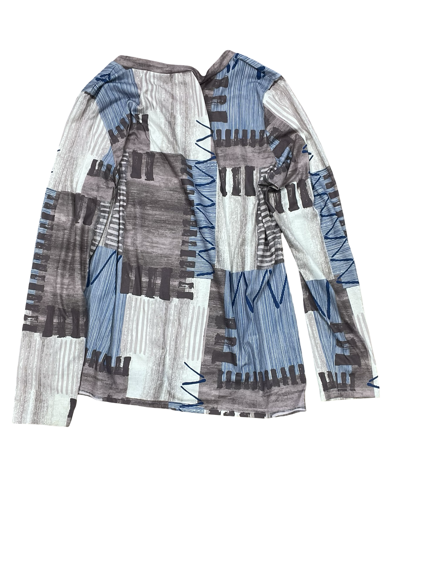 Top Ls By Clothes Mentor In Blue & Brown, Size:Xl