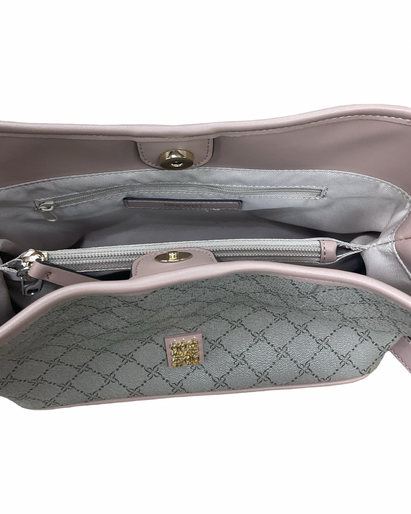 Handbag By Nine West In Pink & Tan, Size:Small