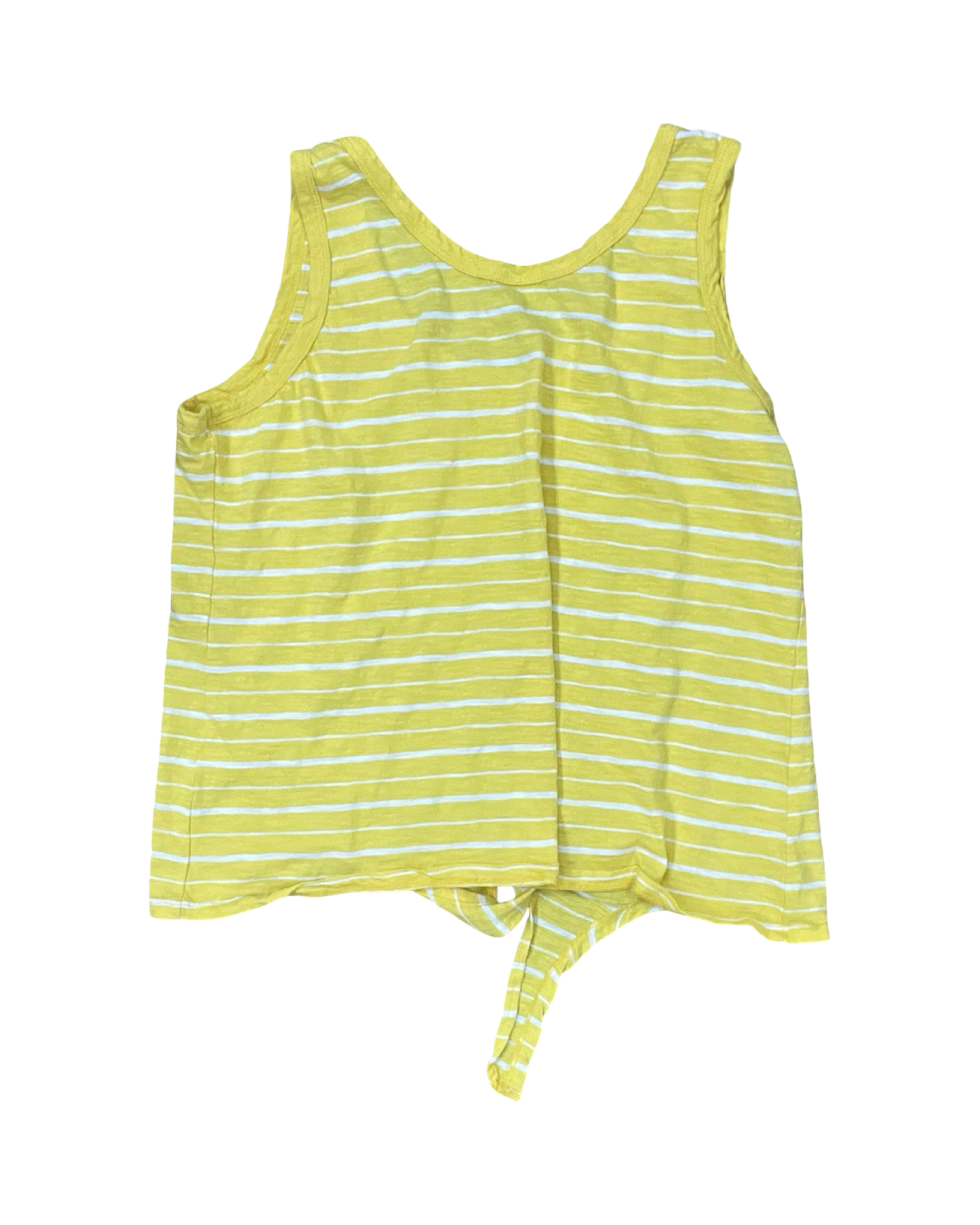 Top Sleeveless Basic By St Johns Bay In White & Yellow, Size:L